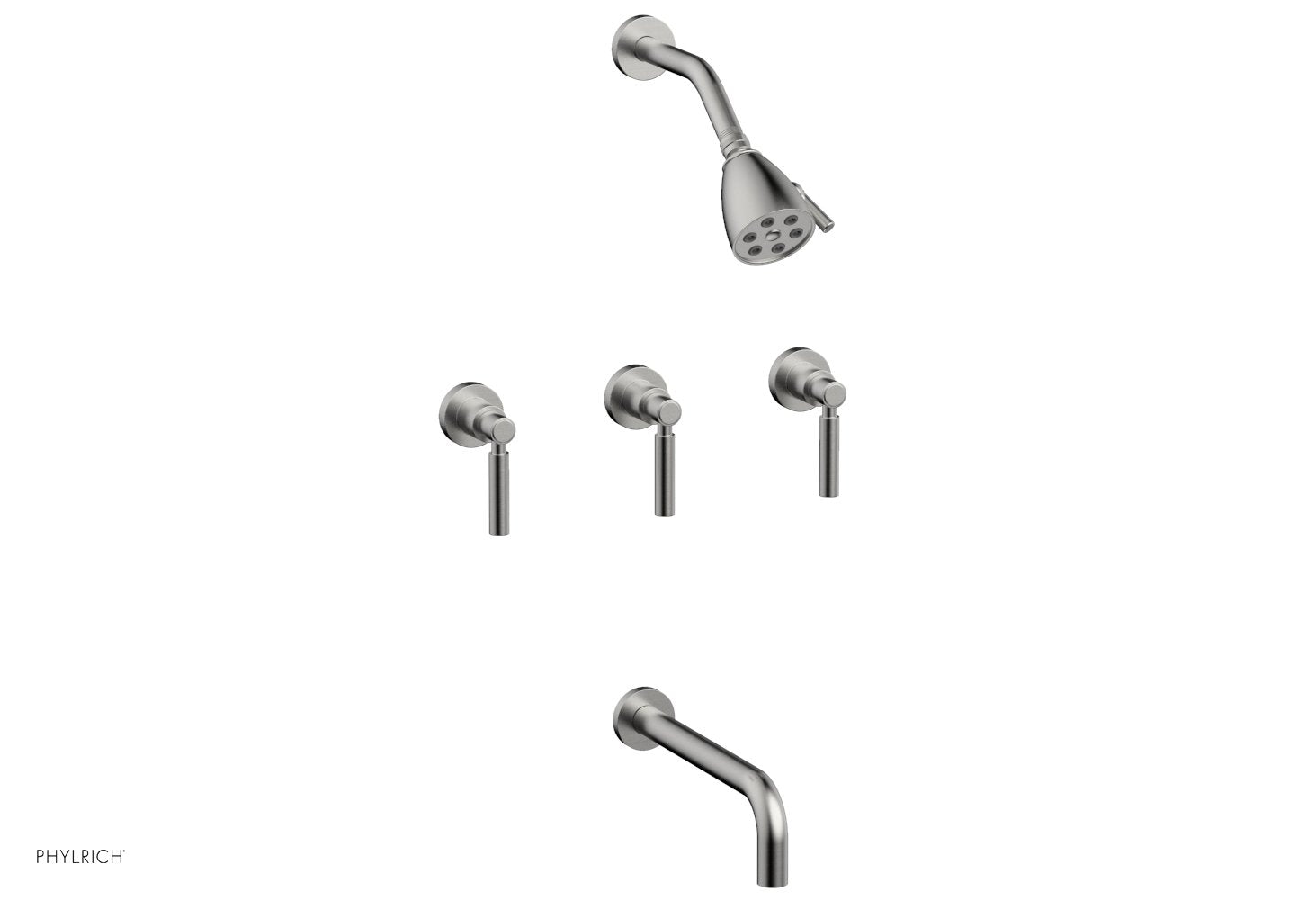 BASIC Three Handle Tub and Shower Set 10" Spout - Lever Handles D2130-10