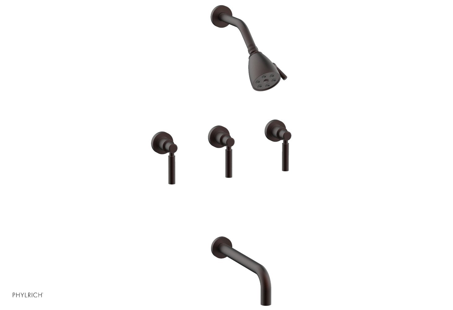 BASIC Three Handle Tub and Shower Set 10" Spout - Lever Handles D2130-10