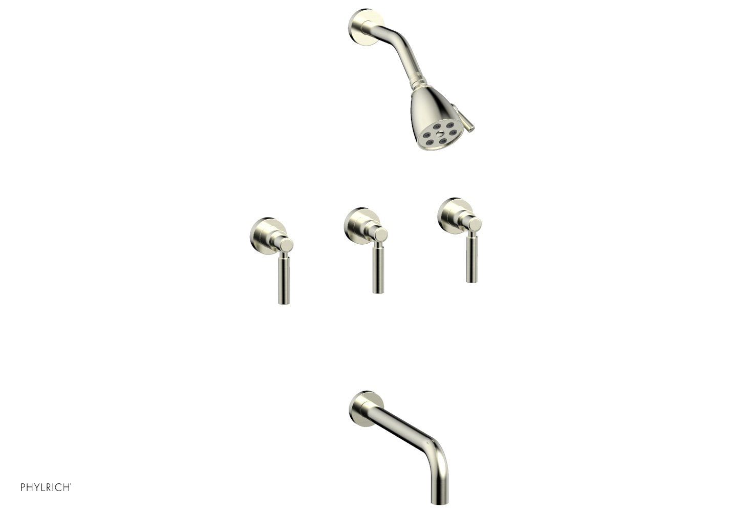 BASIC Three Handle Tub and Shower Set 10" Spout - Lever Handles D2130-10