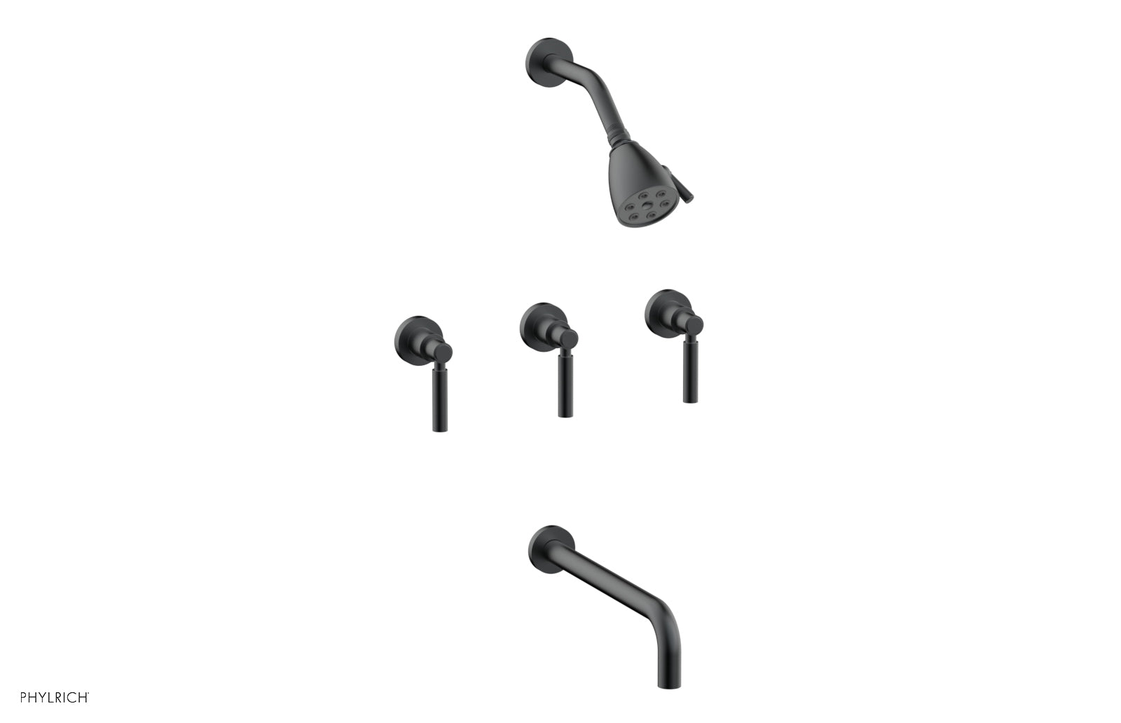 BASIC Three Handle Tub and Shower Set 12" Spout - Lever Handles D2130-12