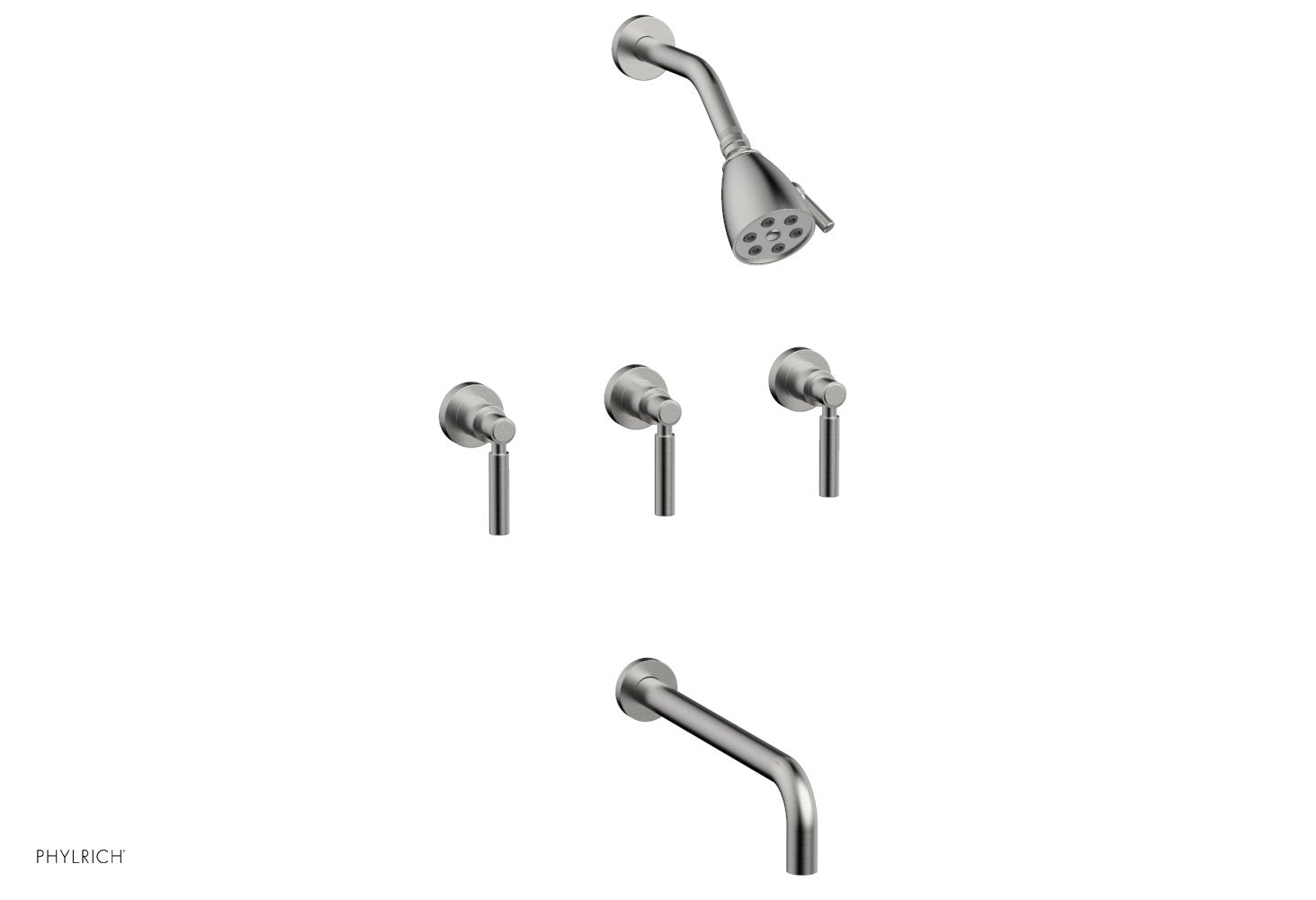 BASIC Three Handle Tub and Shower Set 12" Spout - Lever Handles D2130-12