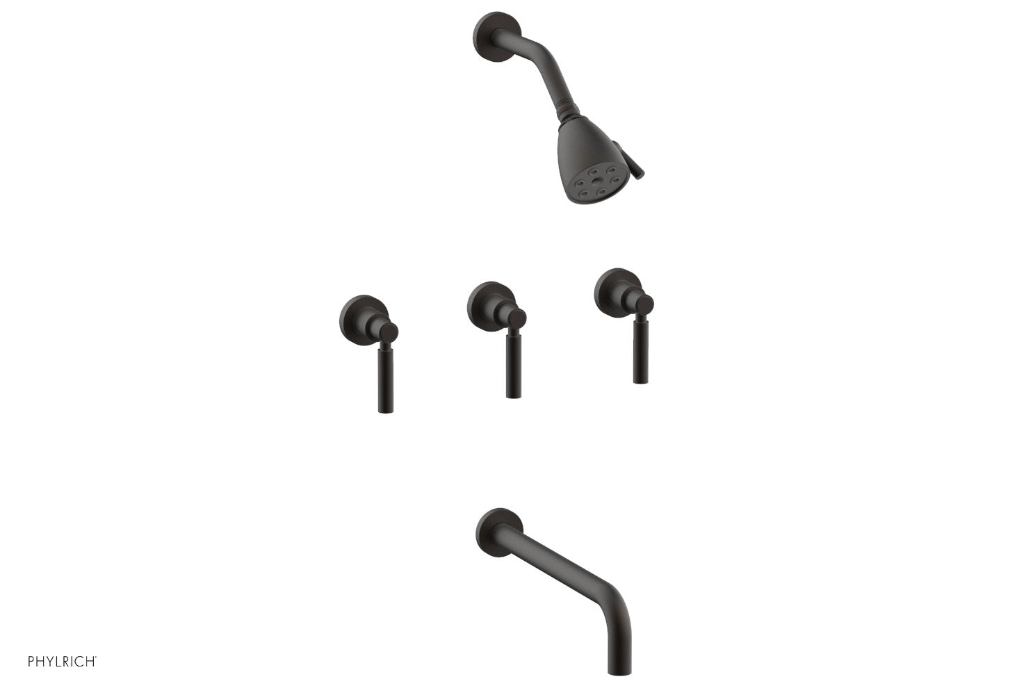 BASIC Three Handle Tub and Shower Set 12" Spout - Lever Handles D2130-12