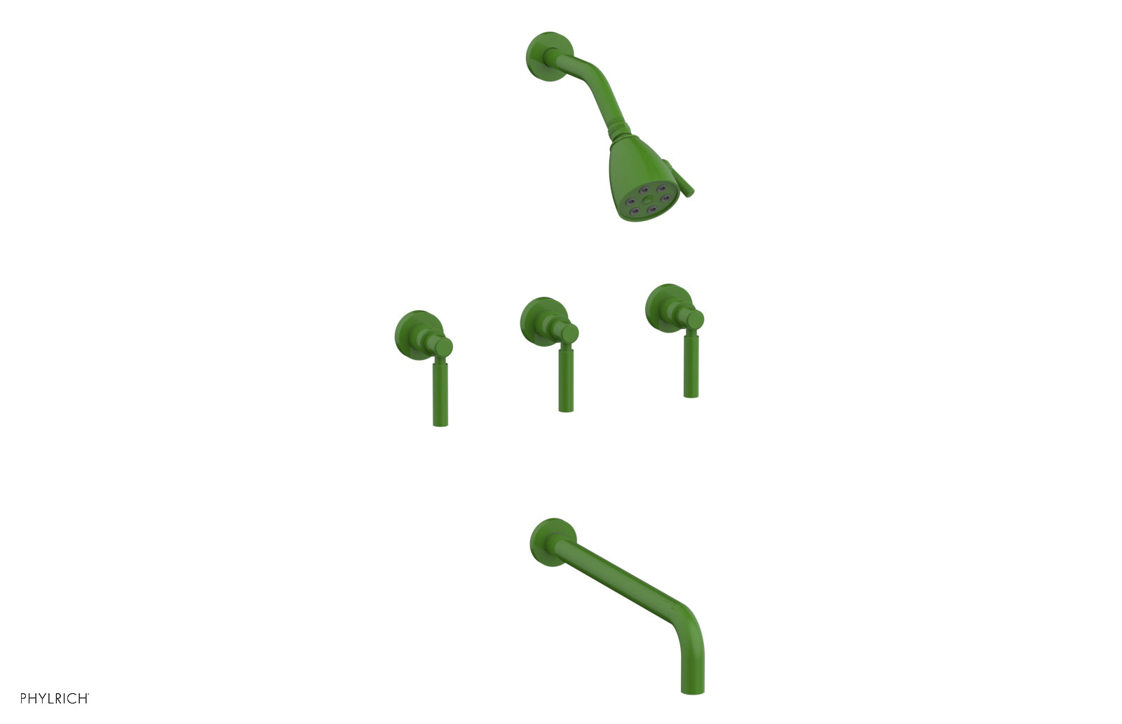 BASIC Three Handle Tub and Shower Set 14" Spout - Lever Handles D2130-14