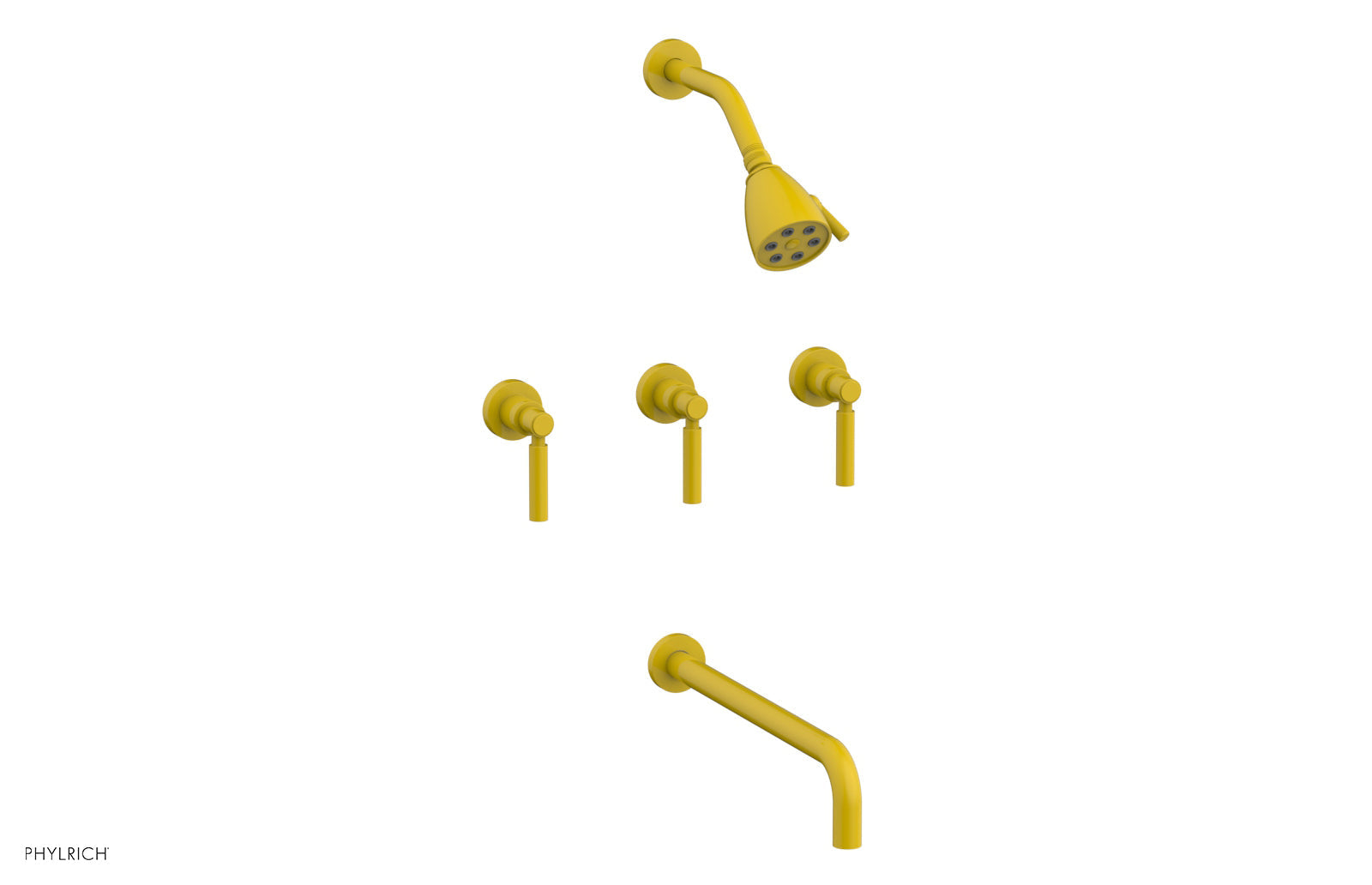 BASIC Three Handle Tub and Shower Set 14" Spout - Lever Handles D2130-14