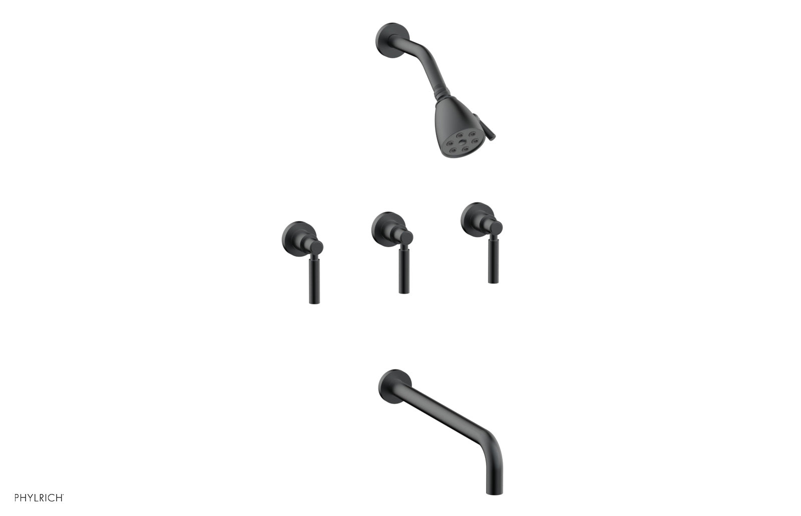 BASIC Three Handle Tub and Shower Set 14" Spout - Lever Handles D2130-14