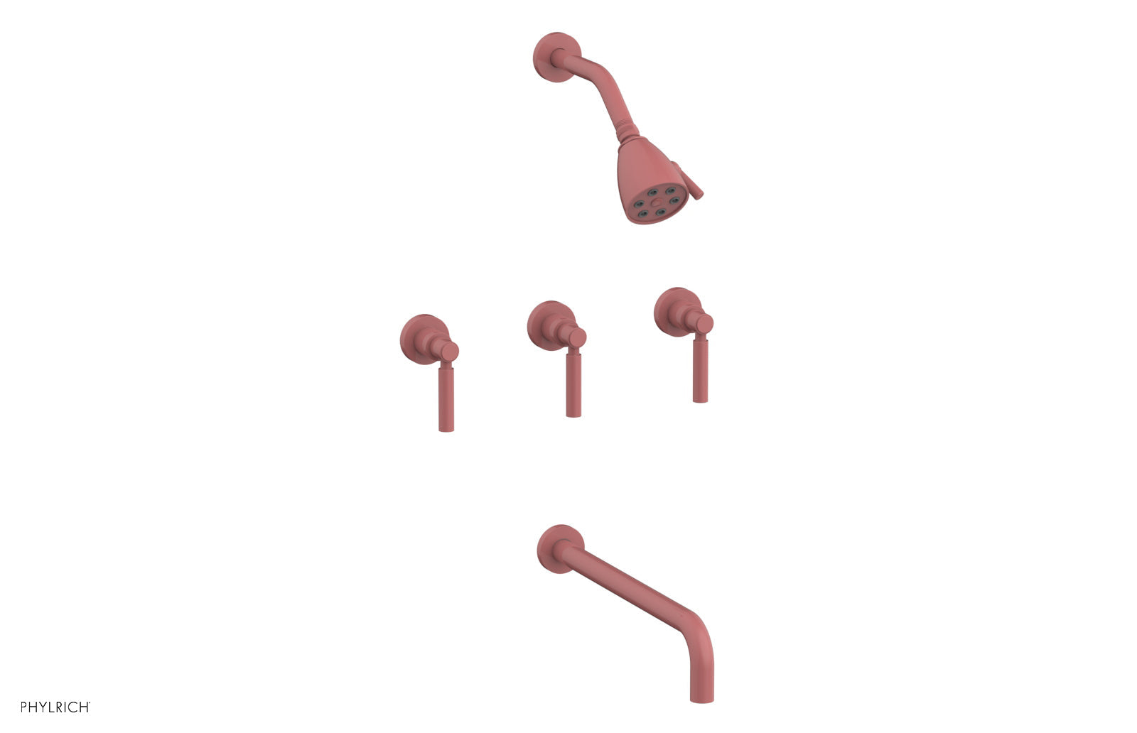 BASIC Three Handle Tub and Shower Set 14" Spout - Lever Handles D2130-14