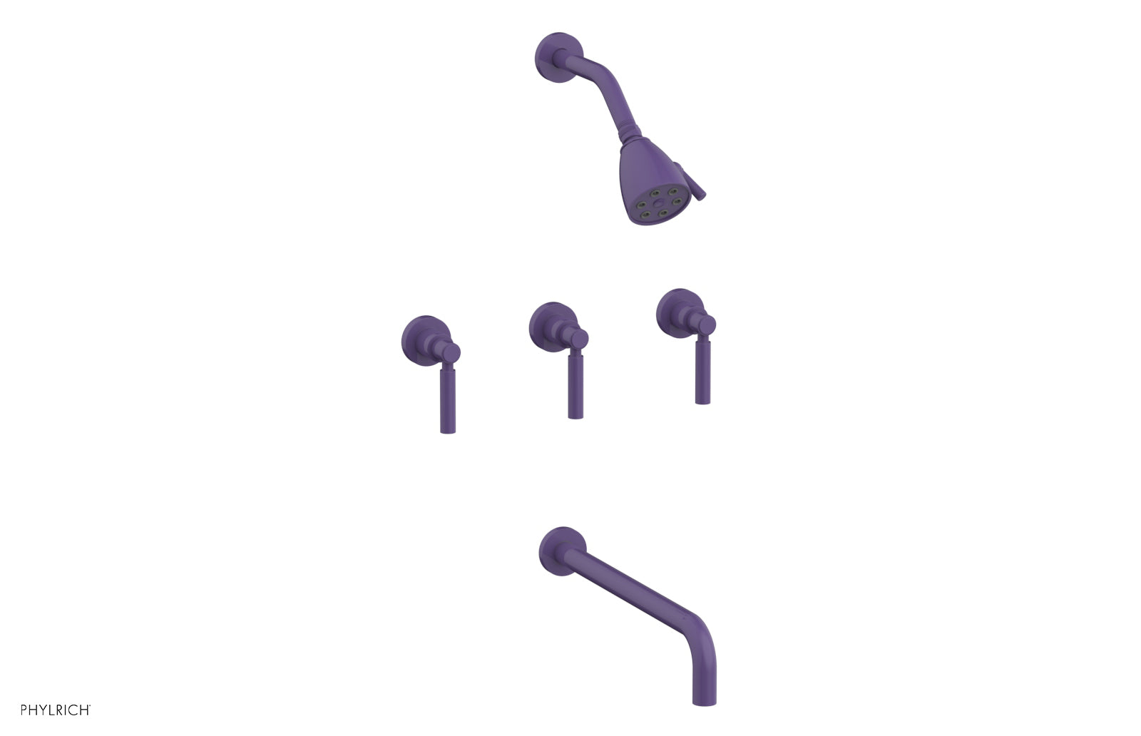 BASIC Three Handle Tub and Shower Set 14" Spout - Lever Handles D2130-14