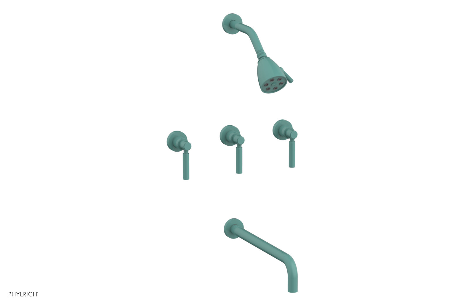 BASIC Three Handle Tub and Shower Set 14" Spout - Lever Handles D2130-14