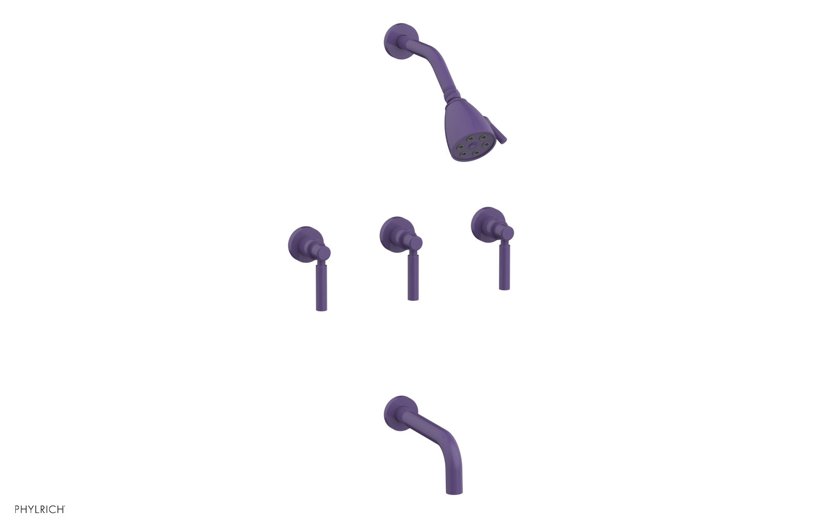 BASIC Three Handle Tub and Shower Set 7 1/2" Spout - Lever Handles D2130