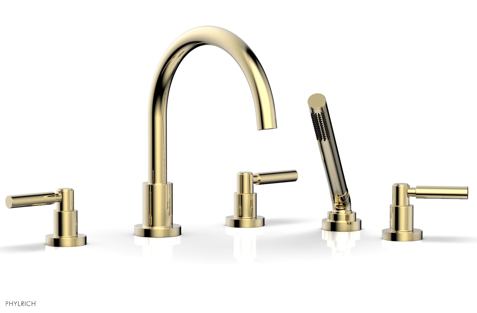 BASIC Deck Tub Set with Hand Shower - Lever Handles D2130C1