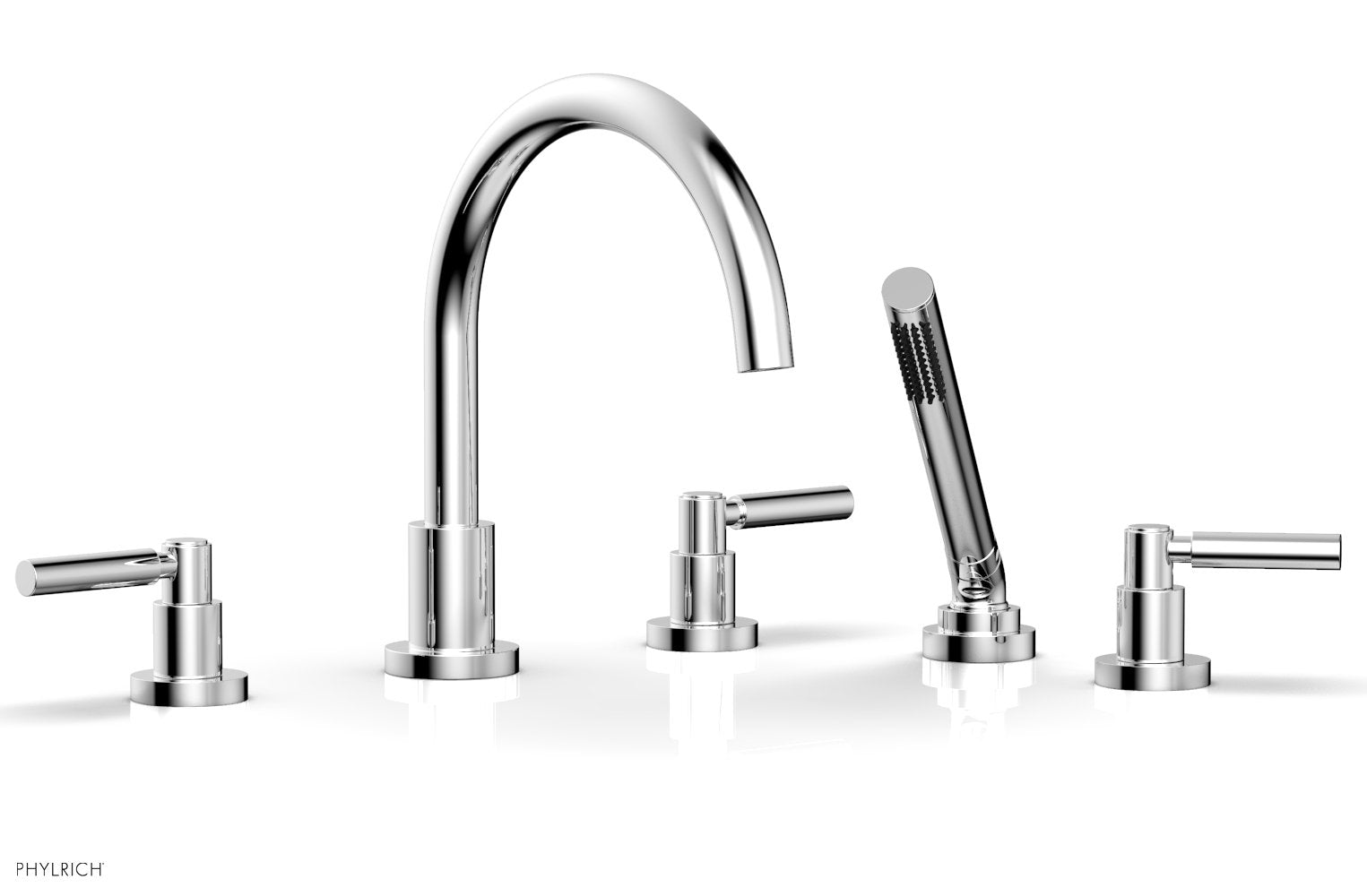 BASIC Deck Tub Set with Hand Shower - Lever Handles D2130C1