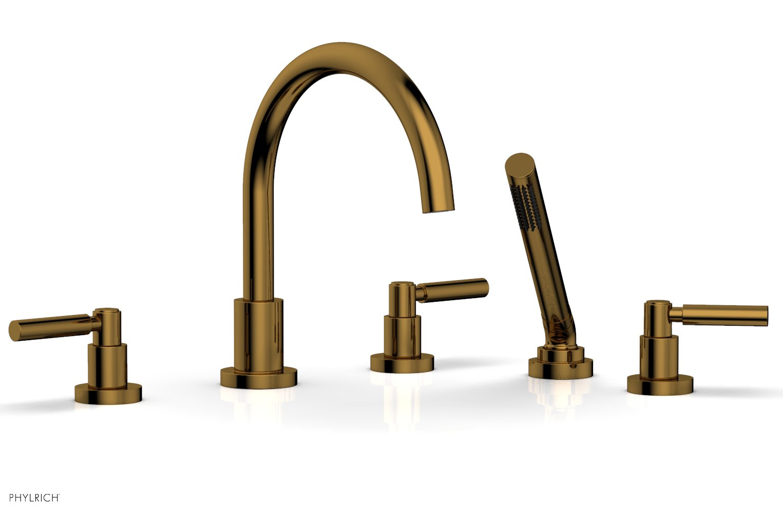 BASIC Deck Tub Set with Hand Shower - Lever Handles D2130C1