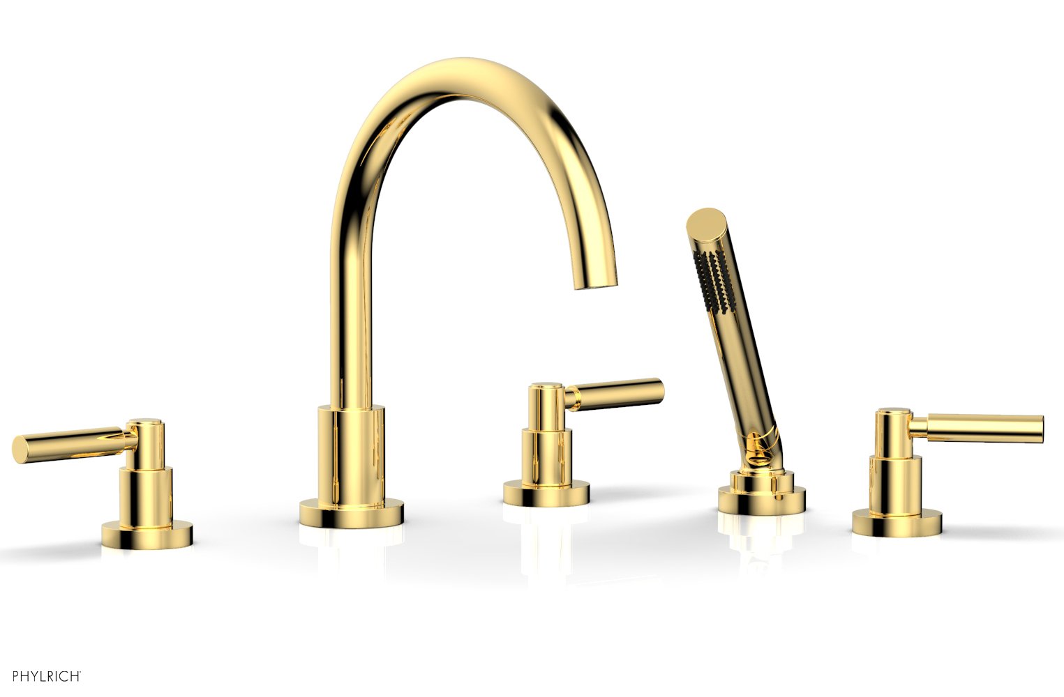 BASIC Deck Tub Set with Hand Shower - Lever Handles D2130C1