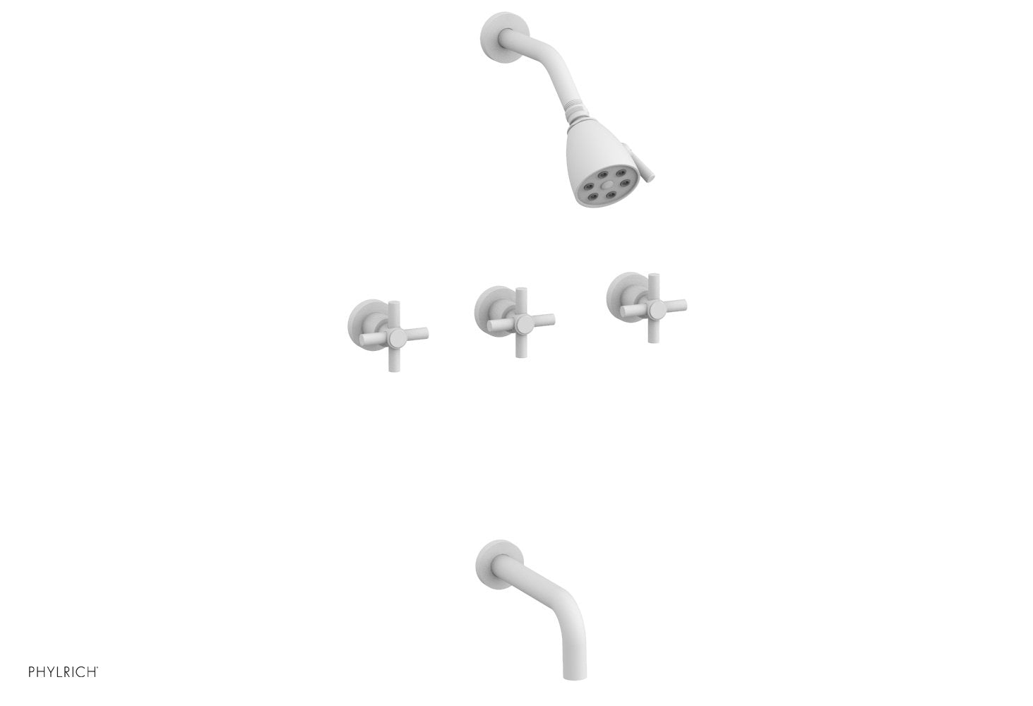 BASIC Three Handle Tub and Shower Set 7 1/2