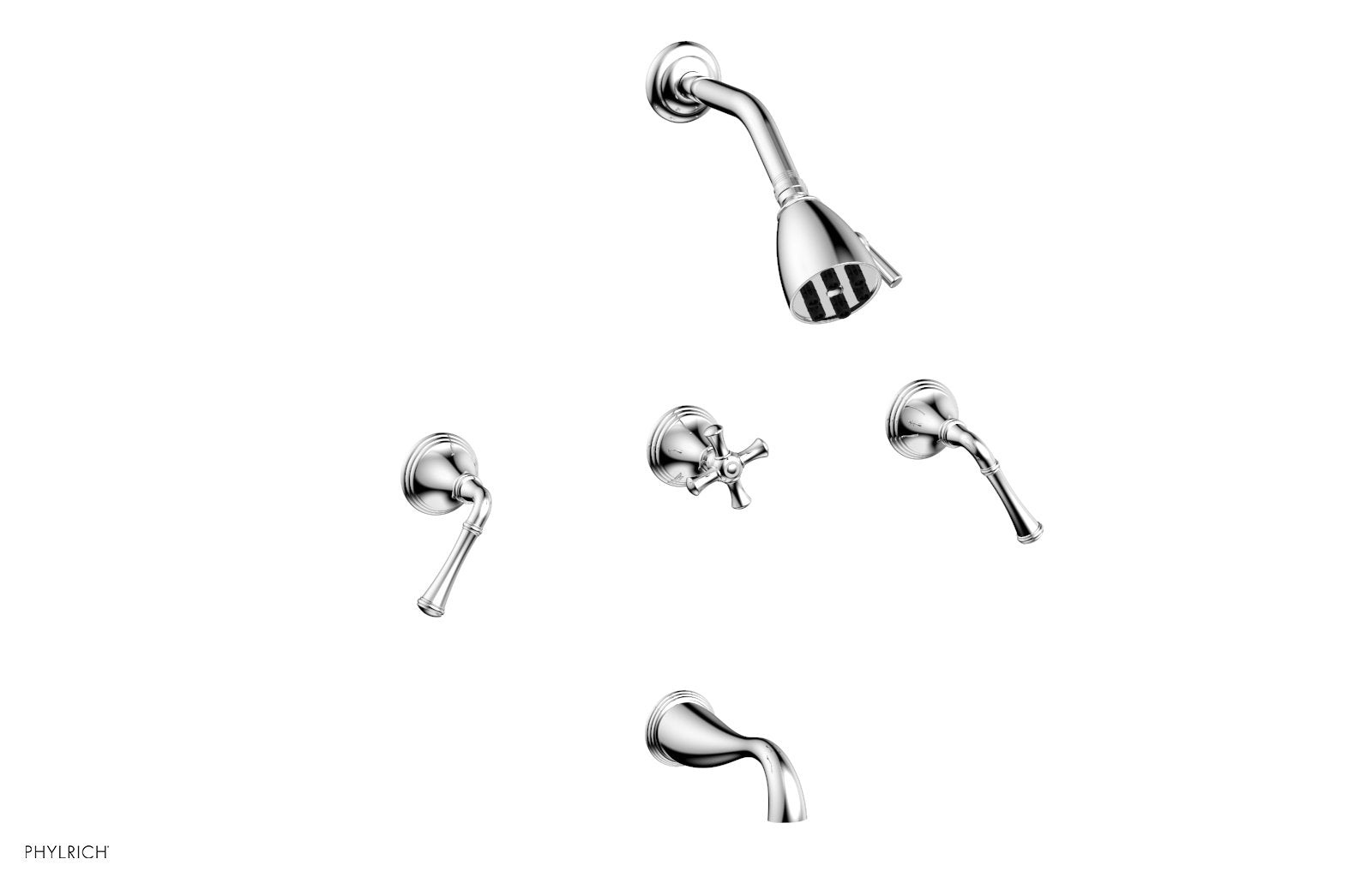 Three Handle Tub and Shower Set