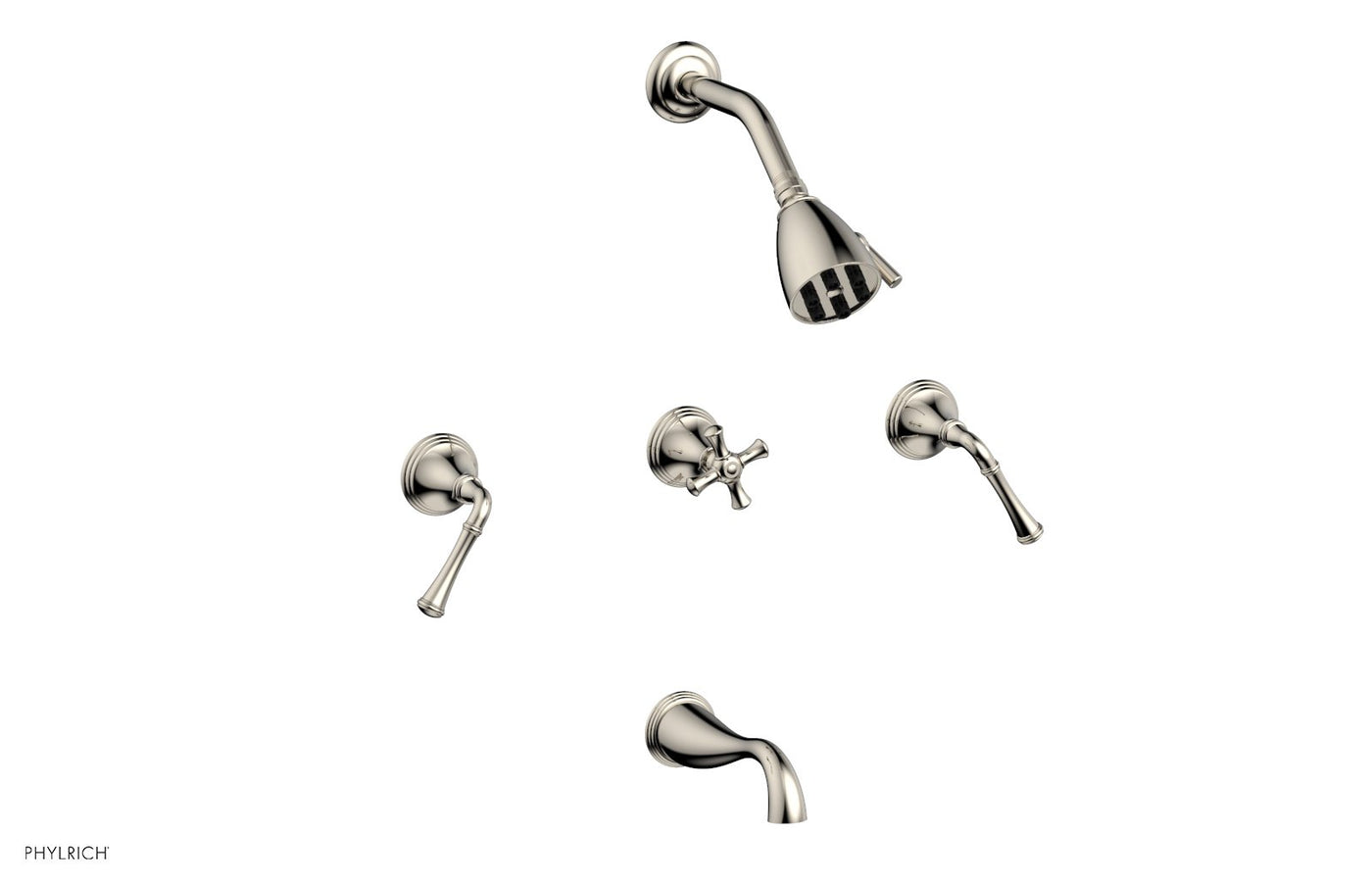 BASIC Three Handle Tub and Shower Set 7 1/2