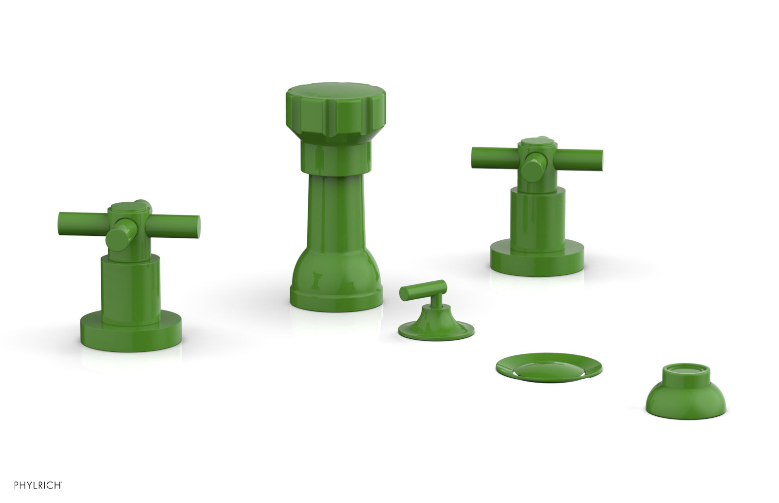 べっち☆ BASIC Four Hole Bidet Set - Tubular Cross Handles D4134