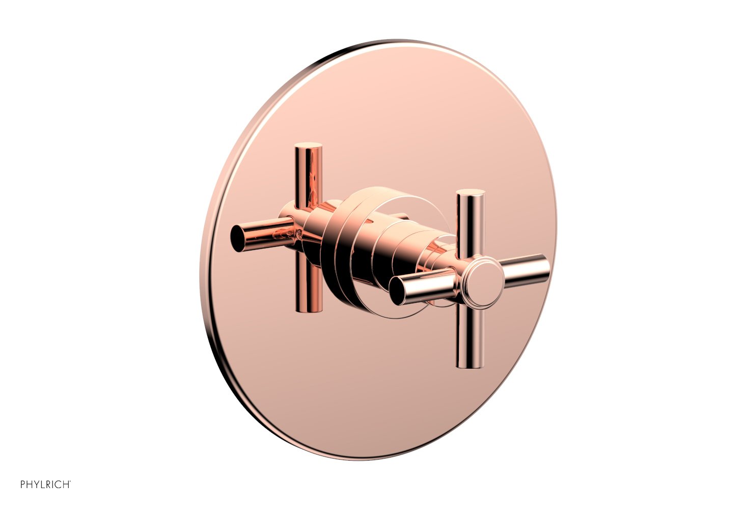 BASIC 1/2" Thermostatic Shower Trim - Tubular Cross Handle DTH134