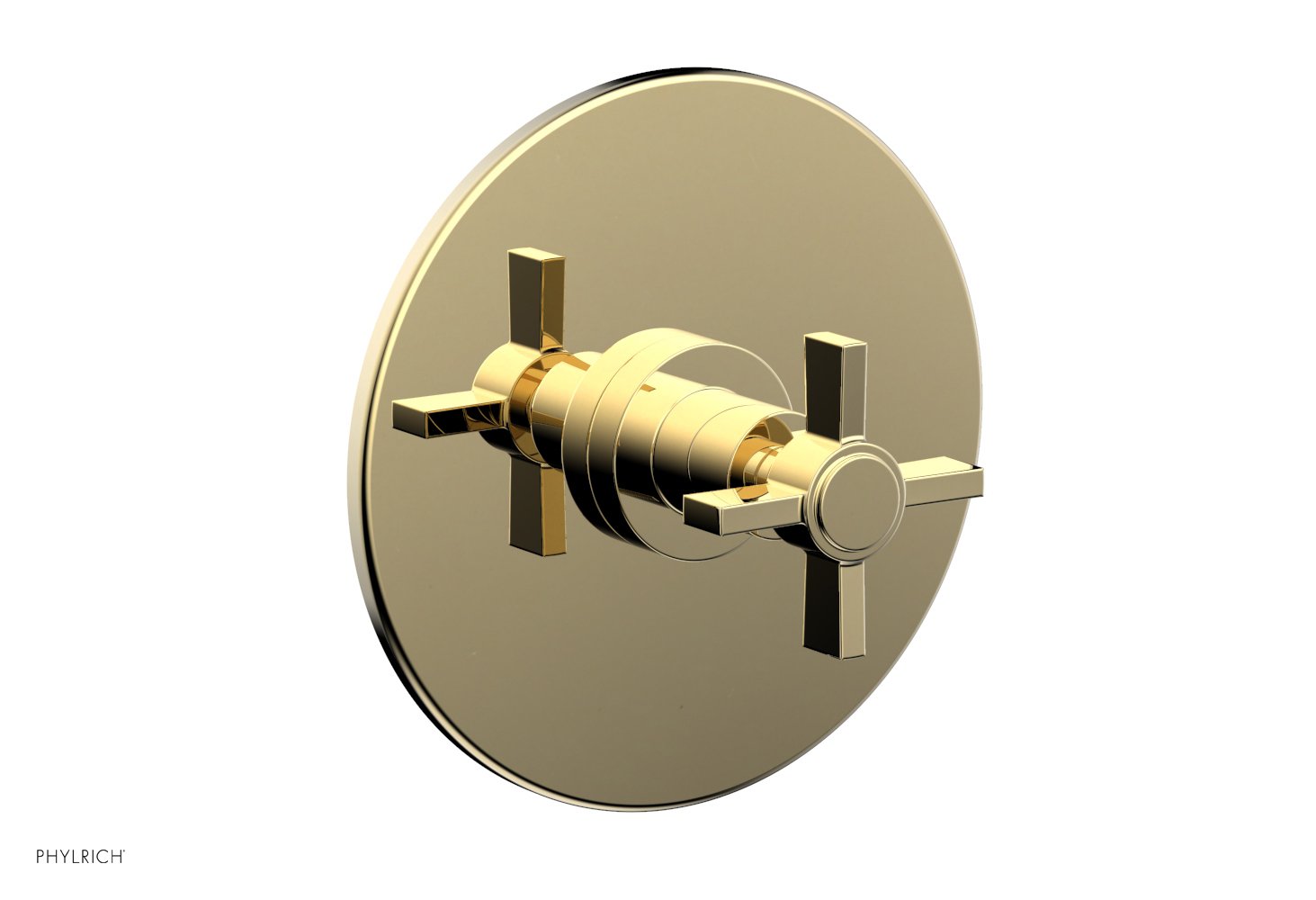 BASIC 3/4" Thermostatic Shower Trim - Blade Cross Handle DTH137