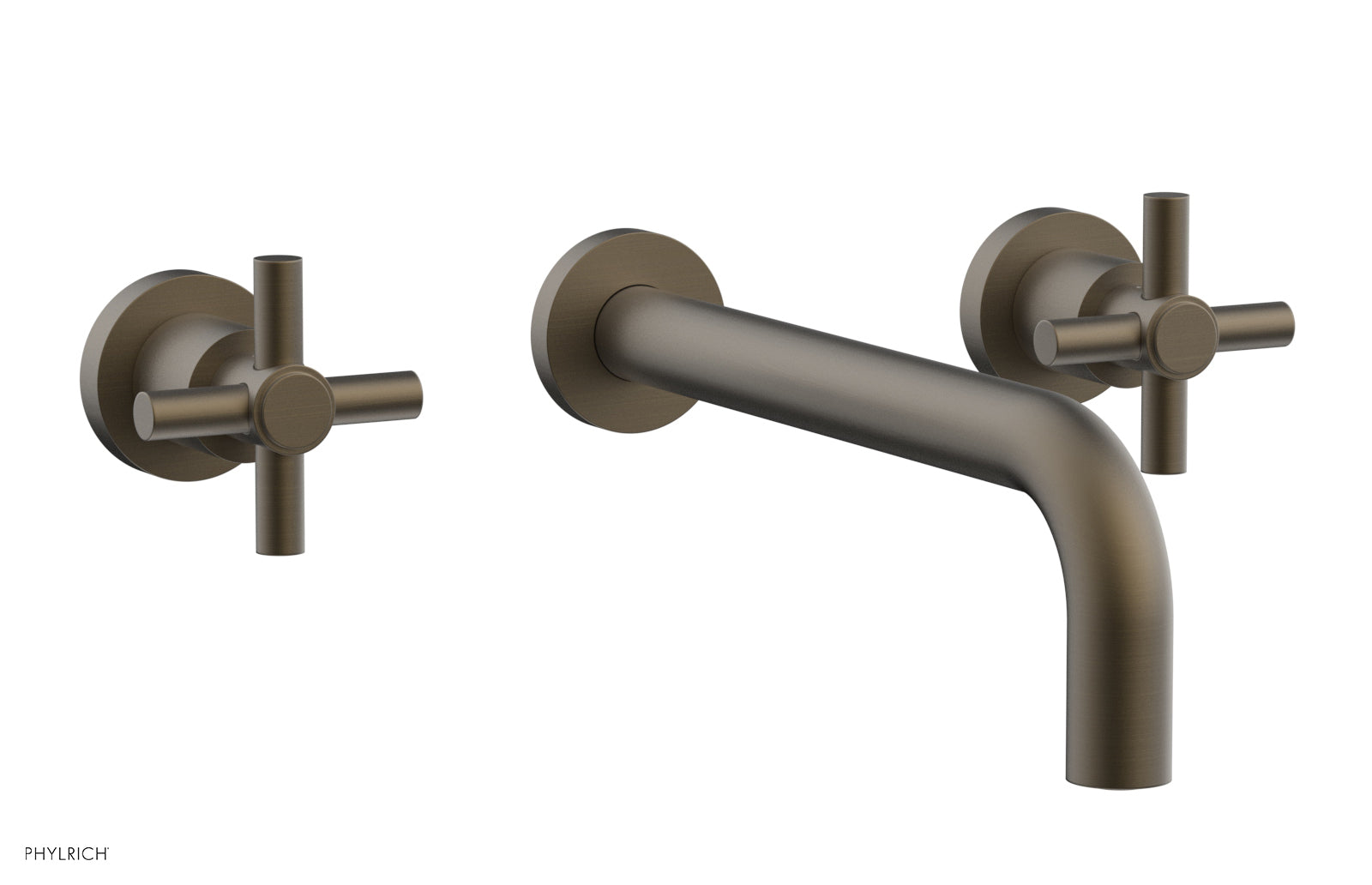 BASIC Wall Lavatory Set 14" Spout - Tubular Cross Handles DWL134-14