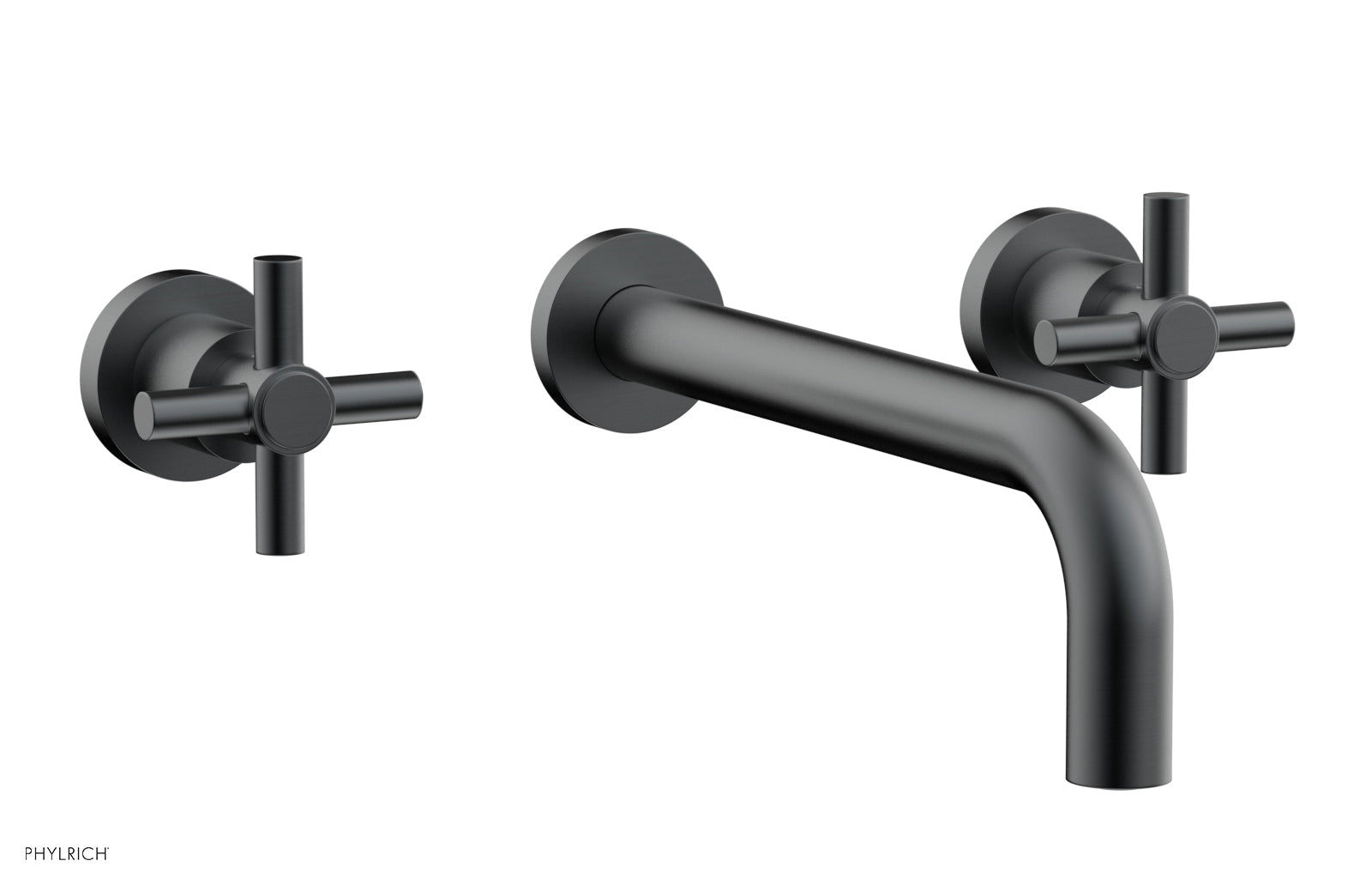 BASIC Wall Lavatory Set 14" Spout - Tubular Cross Handles DWL134-14