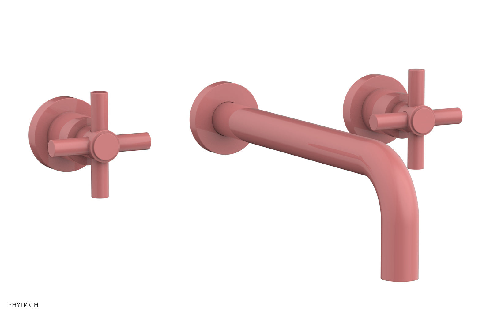 BASIC Wall Lavatory Set 14" Spout - Tubular Cross Handles DWL134-14