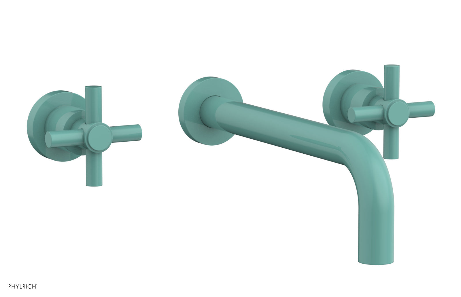 BASIC Wall Lavatory Set 10" Spout - Tubular Cross Handles DWL134-10