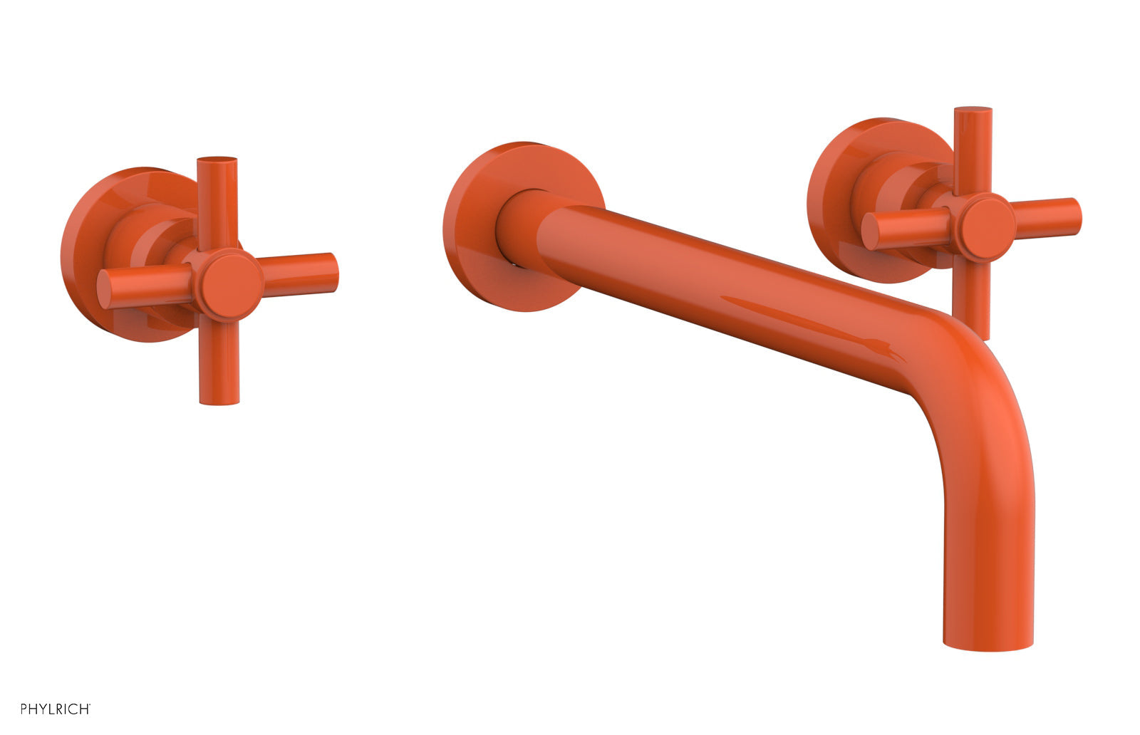 BASIC Wall Lavatory Set 12" Spout - Tubular Cross Handles DWL134-12