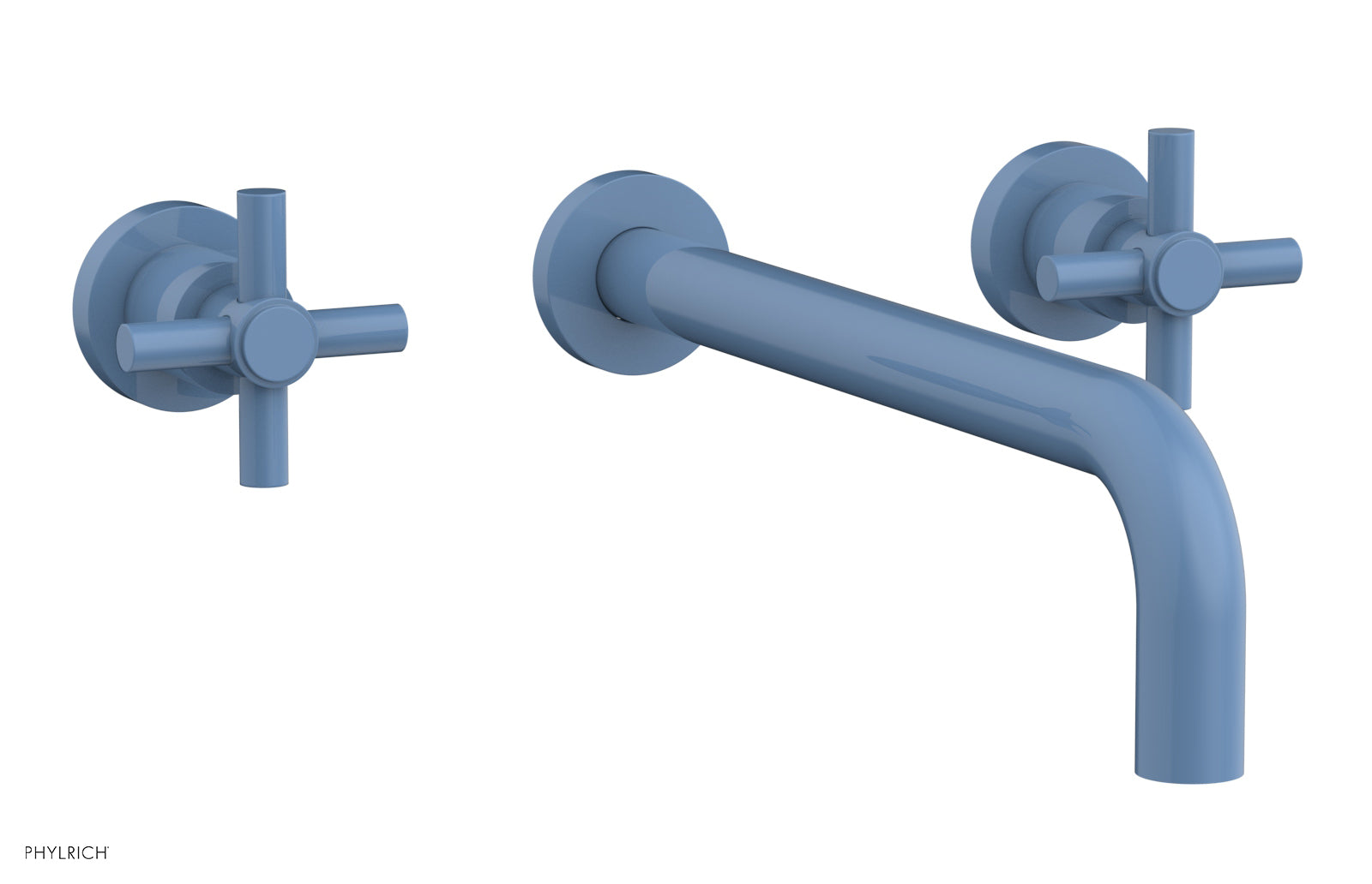 BASIC Wall Lavatory Set 12" Spout - Tubular Cross Handles DWL134-12