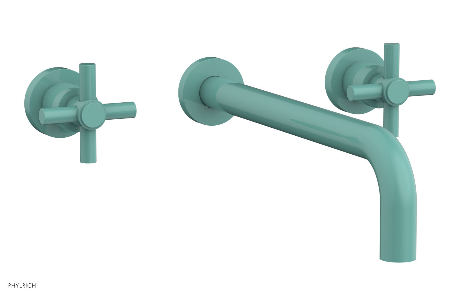 BASIC Wall Lavatory Set 12" Spout - Tubular Cross Handles DWL134-12