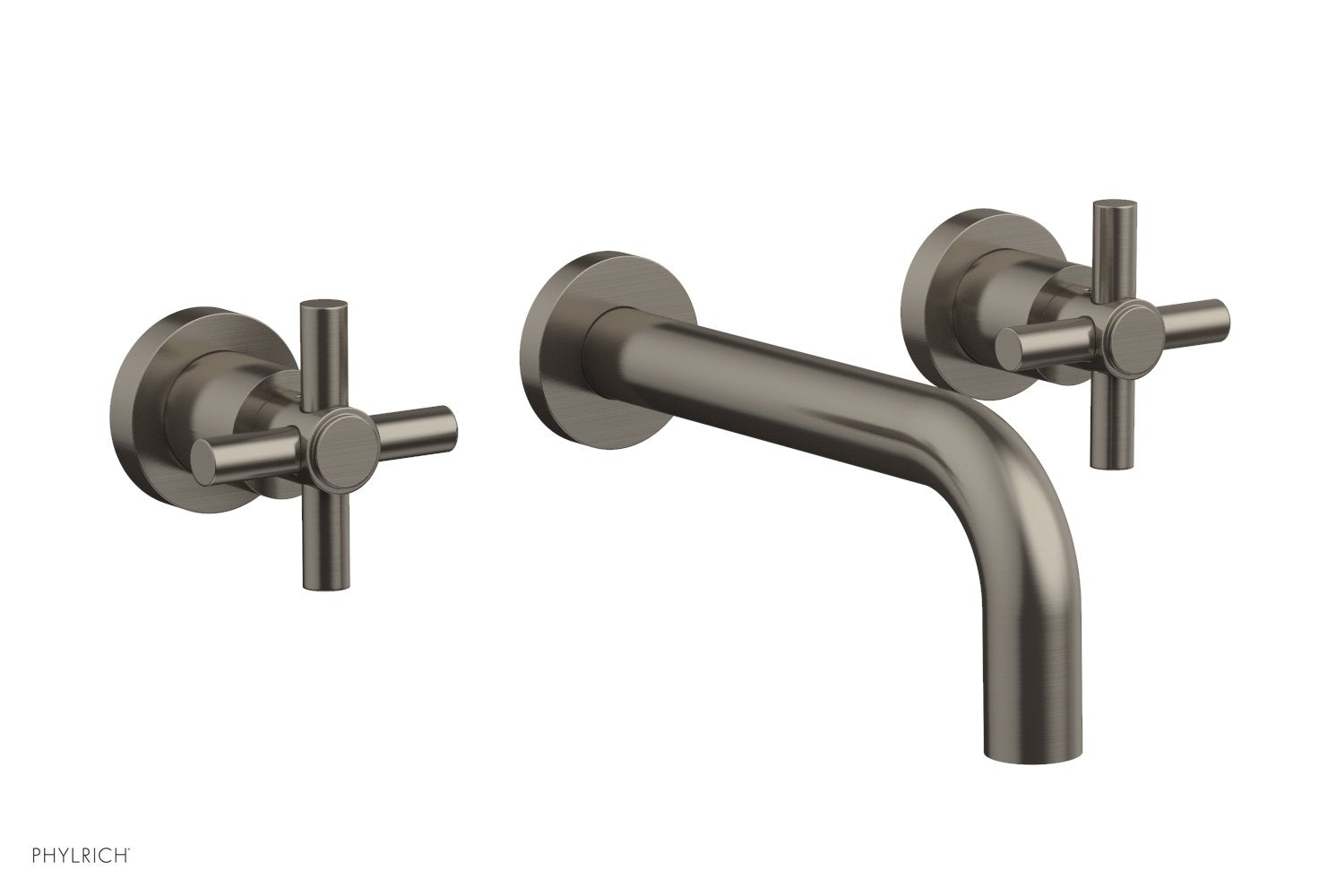 BASIC Wall Lavatory Set 7 1/2" Spout - Tubular Cross Handles DWL134