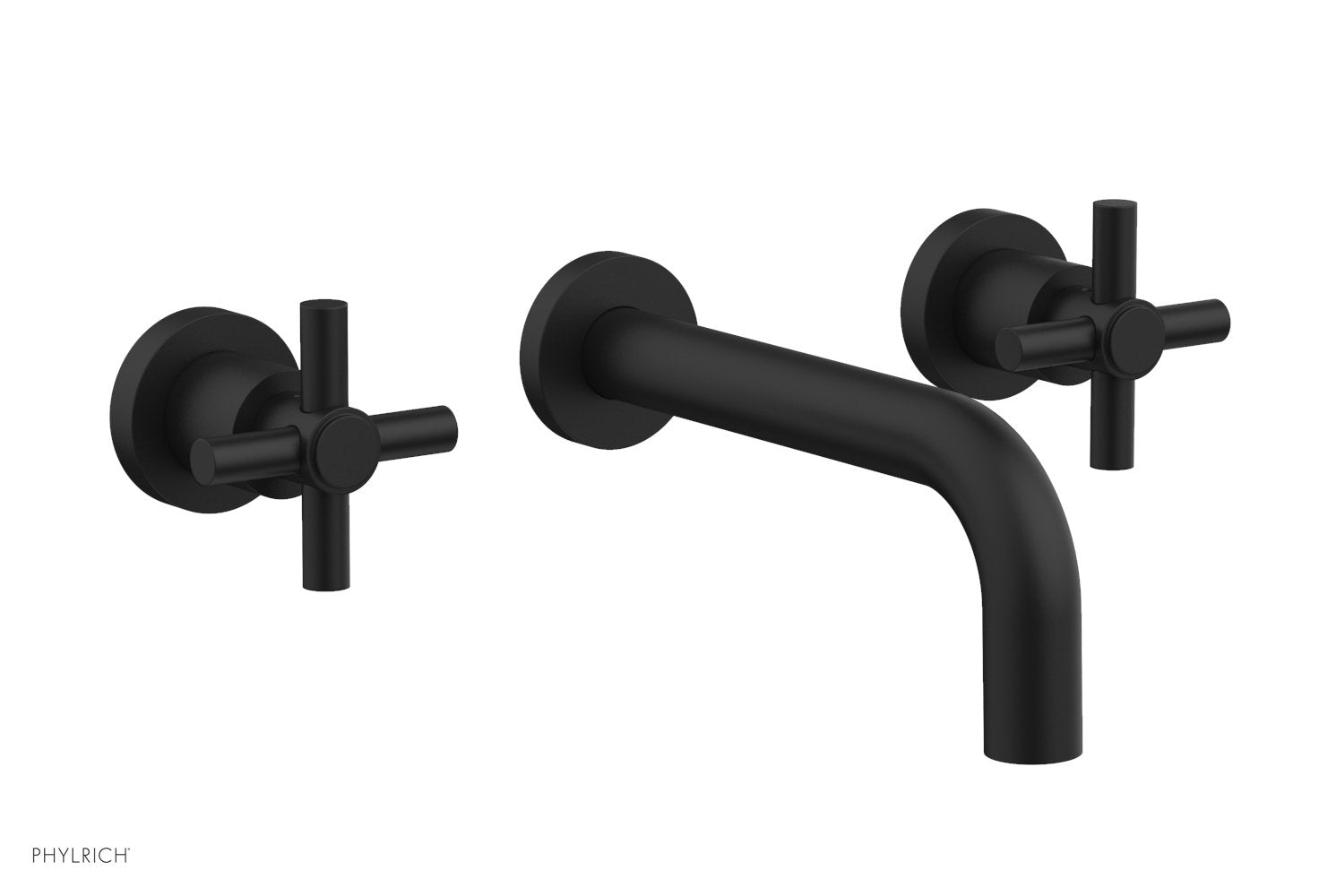 BASIC Wall Lavatory Set 7 1/2" Spout - Tubular Cross Handles DWL134