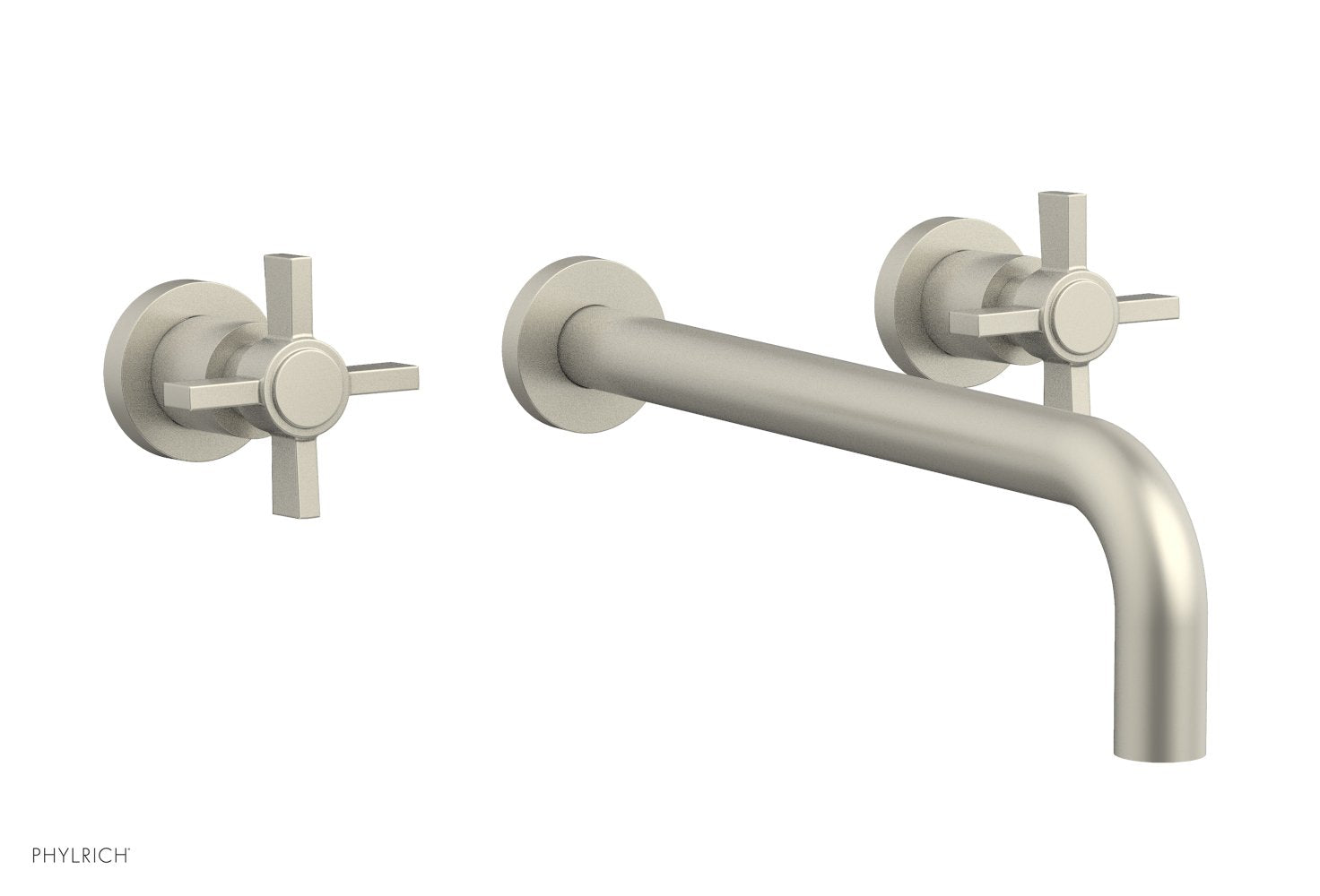 BASIC Wall Lavatory Set 12" Spout - Blade Cross Handles DWL137-12