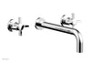 BASIC Wall Lavatory Set 12" Spout - Blade Cross Handles DWL137-12