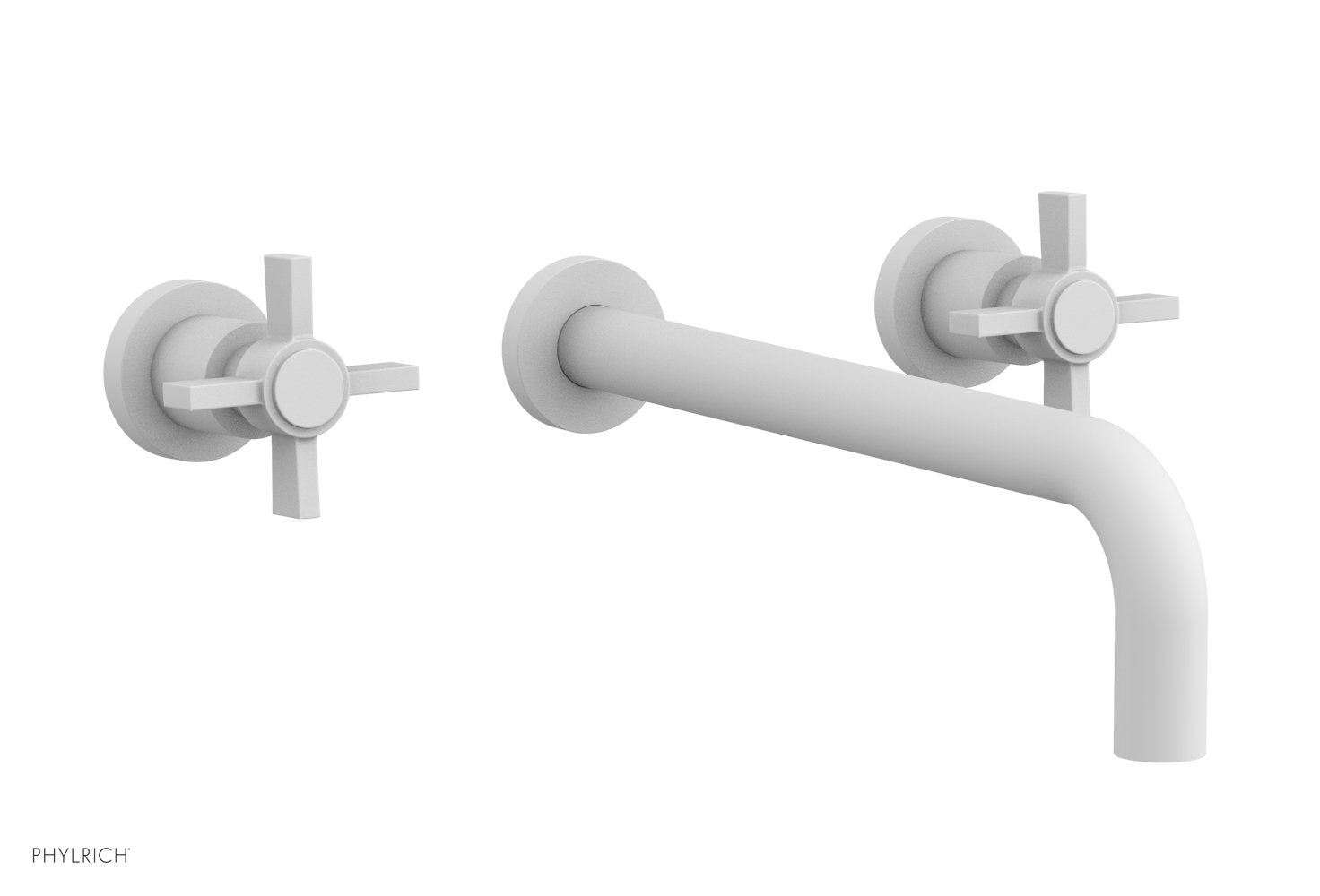 BASIC Wall Lavatory Set 12" Spout - Blade Cross Handles DWL137-12