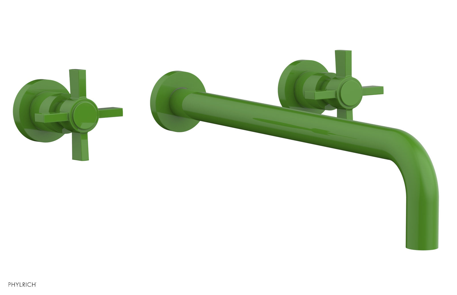 BASIC Wall Lavatory Set 14" Spout - Blade Cross Handles DWL137-14