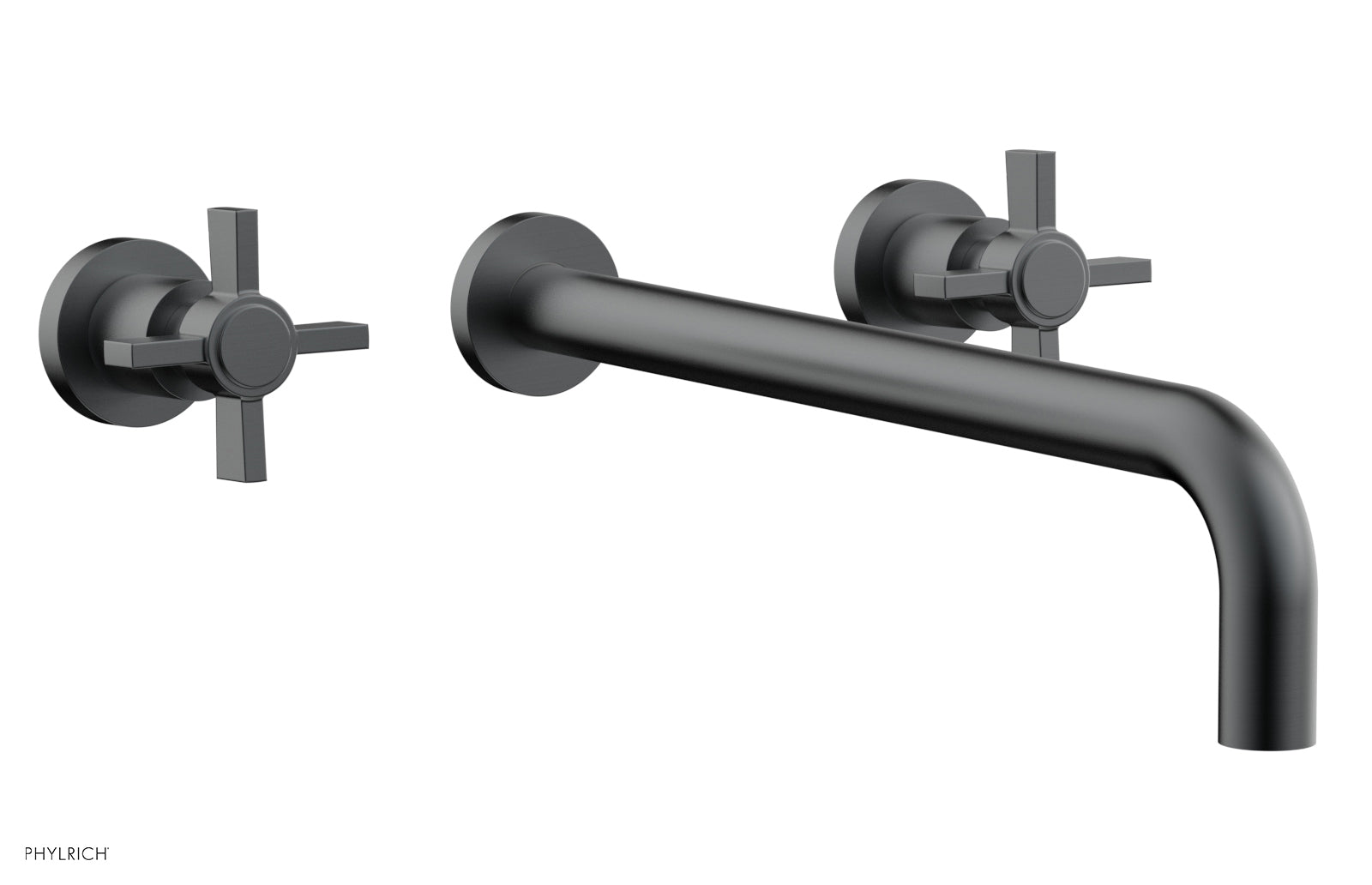 BASIC Wall Lavatory Set 14" Spout - Blade Cross Handles DWL137-14