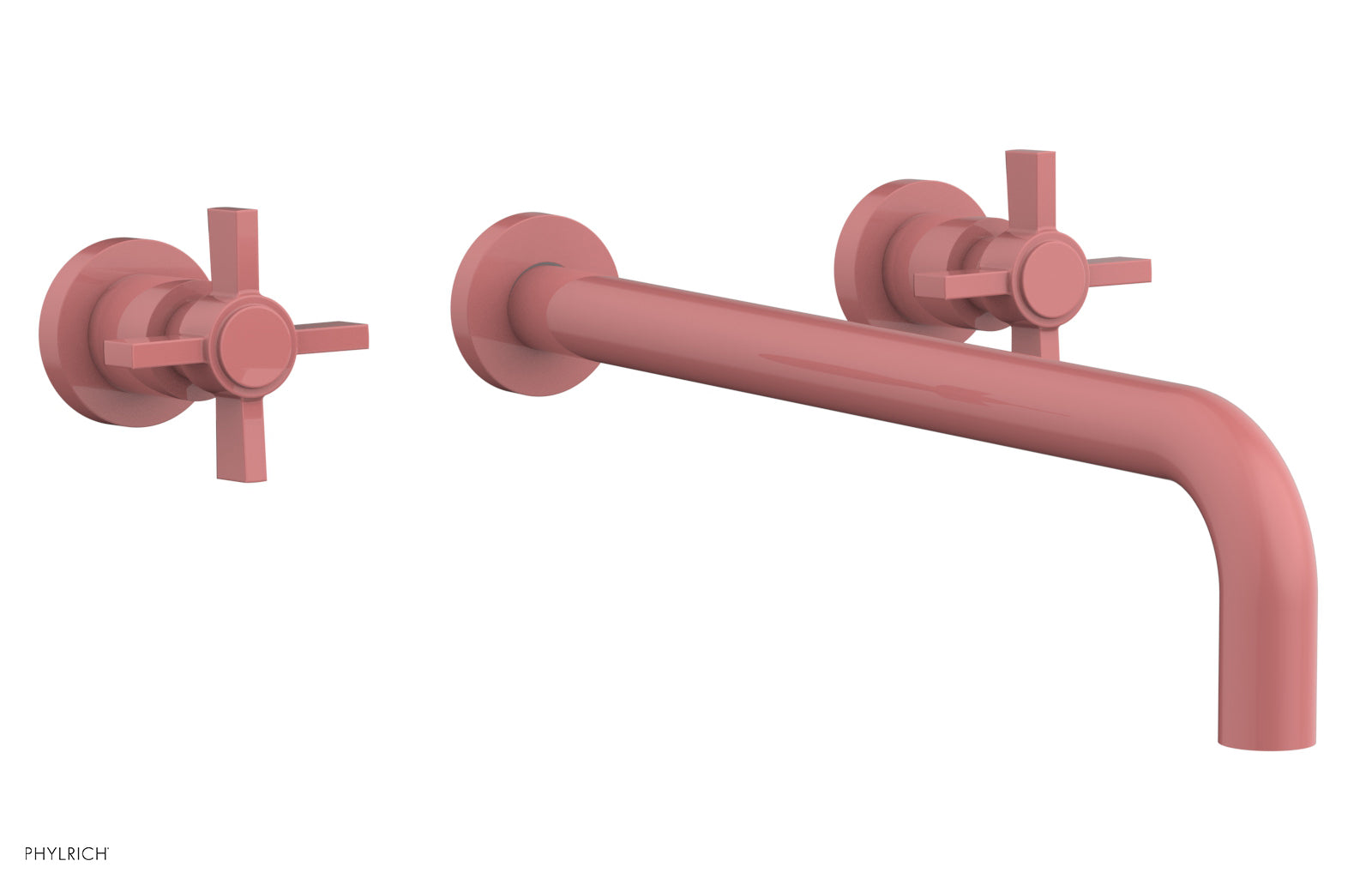 BASIC Wall Lavatory Set 14" Spout - Blade Cross Handles DWL137-14