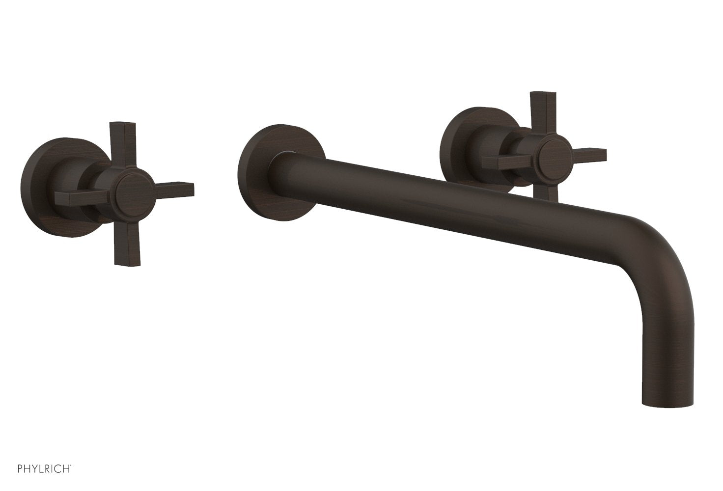 BASIC Wall Lavatory Set 14" Spout - Blade Cross Handles DWL137-14