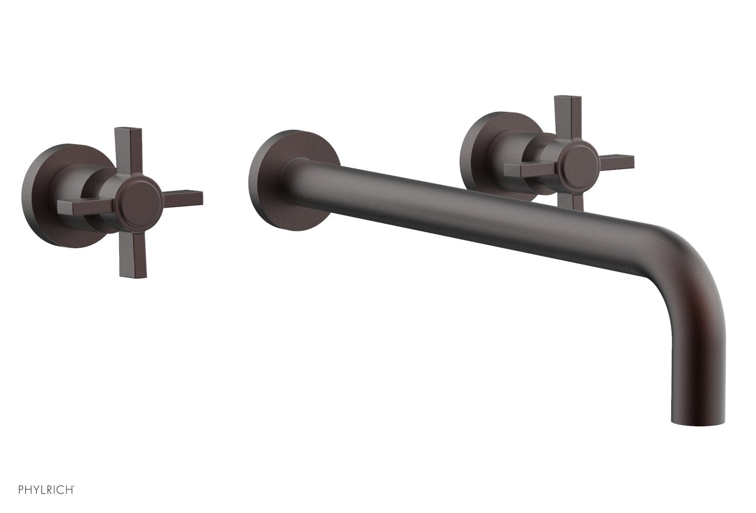 BASIC Wall Lavatory Set 14" Spout - Blade Cross Handles DWL137-14