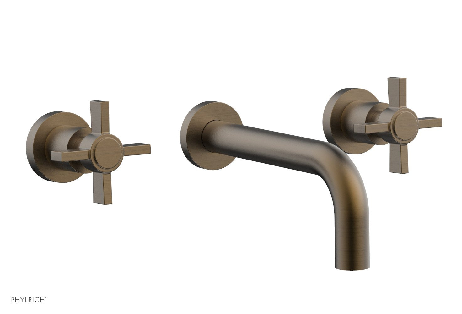 BASIC Wall Lavatory Set 7 1/2" Spout - Blade Cross Handles DWL137