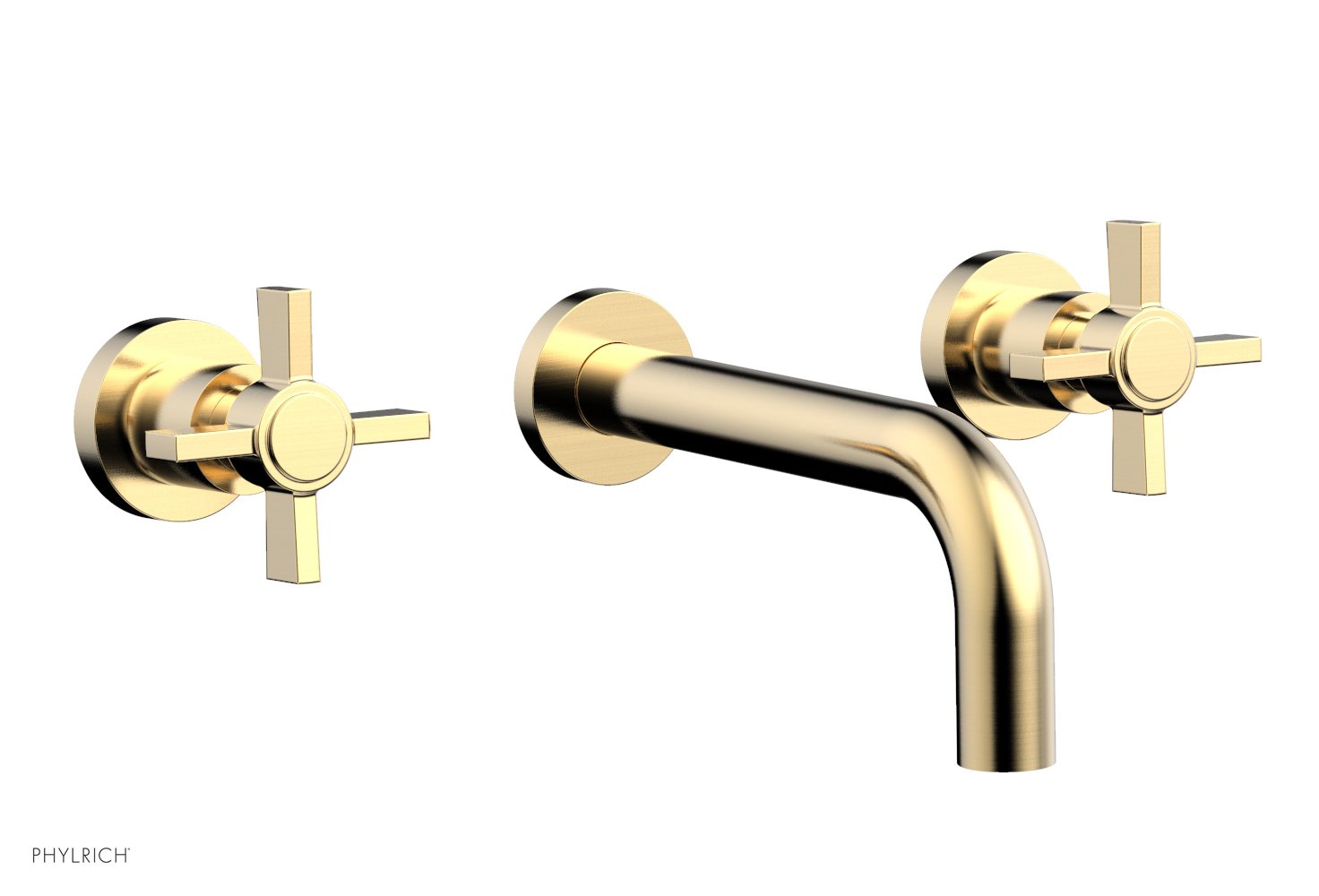 BASIC Wall Lavatory Set 7 1/2" Spout - Blade Cross Handles DWL137