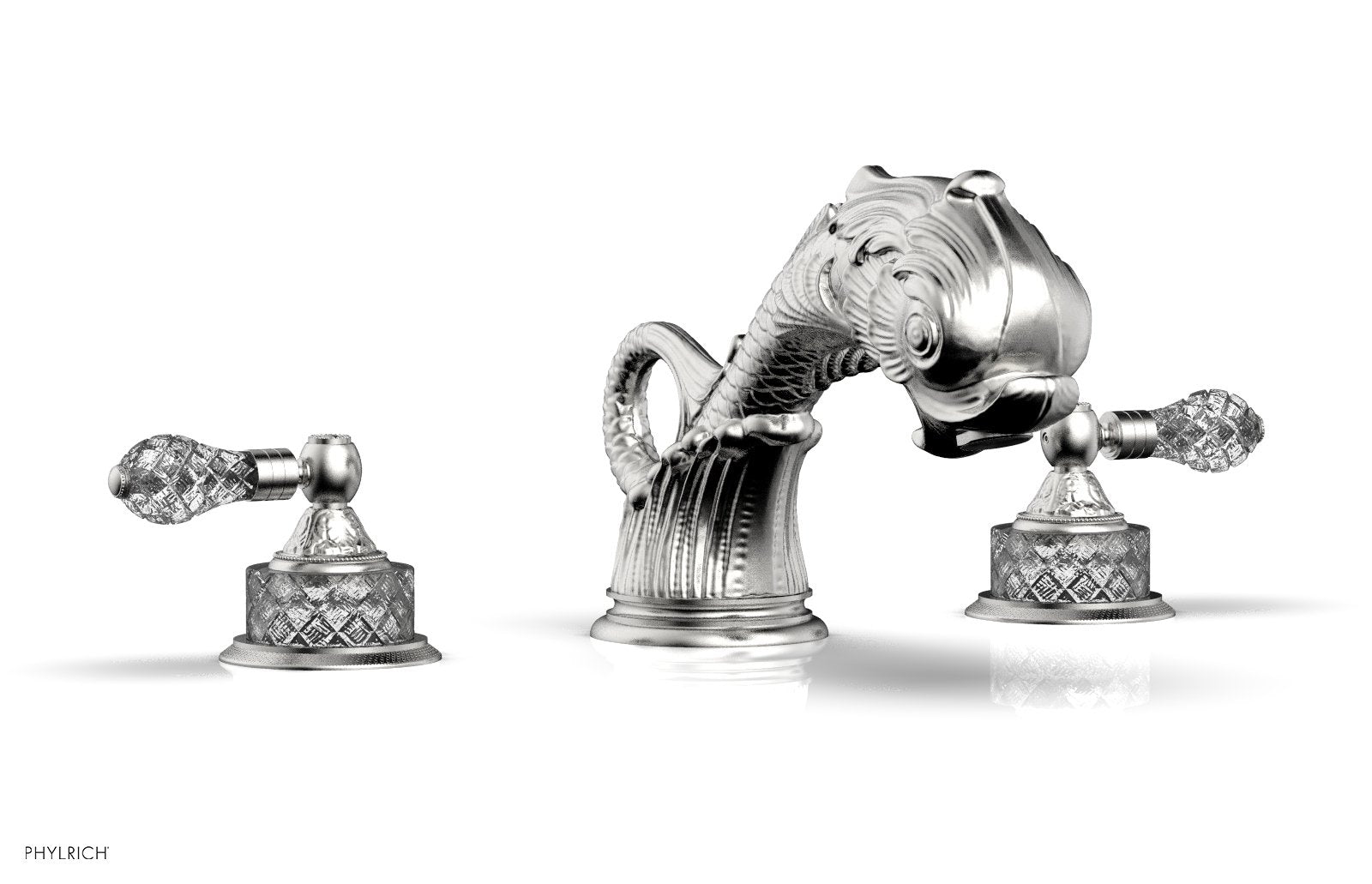 DOLPHIN Deck Tub Set - Cut Crystal Lever Handles K1184M