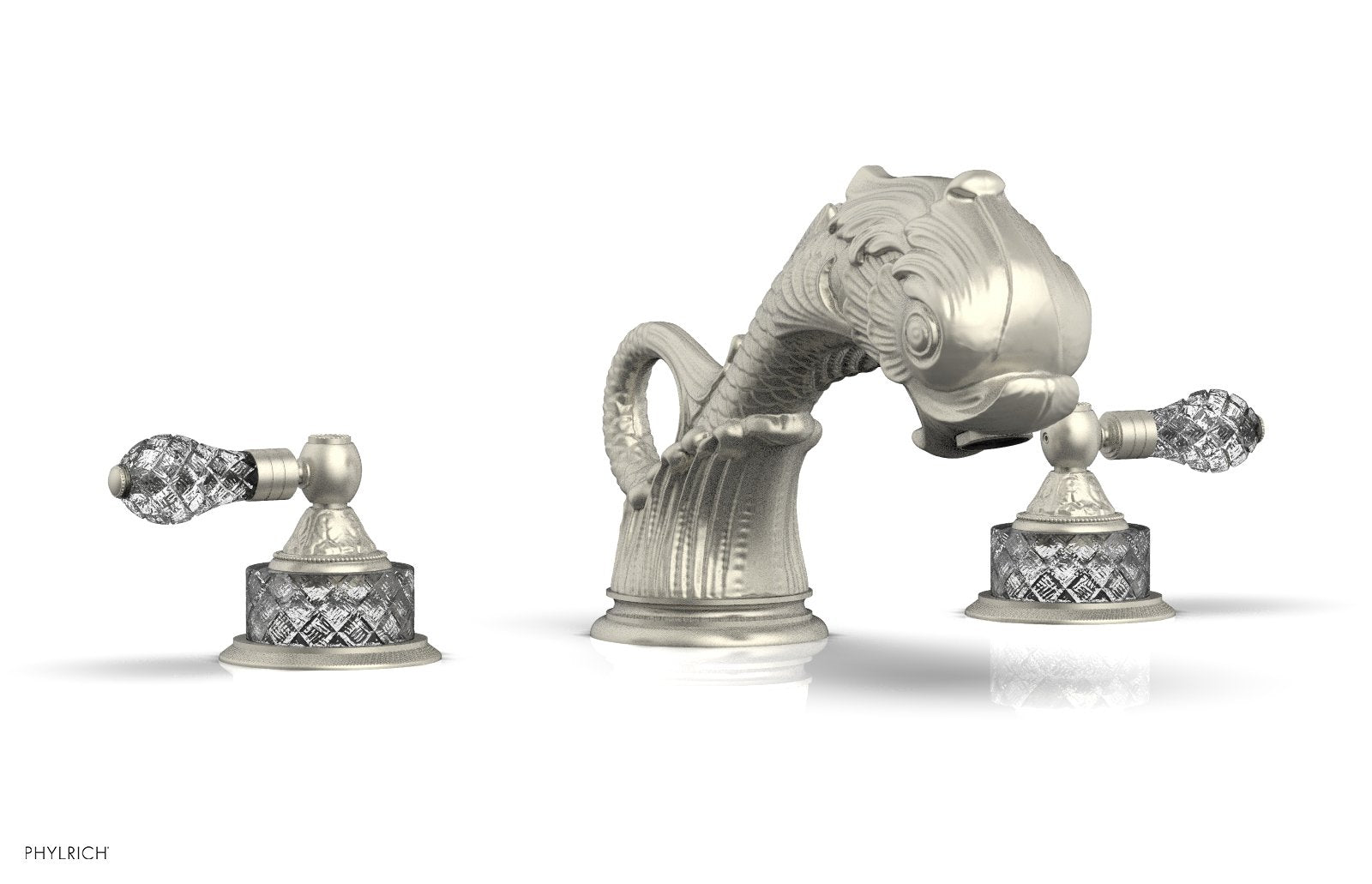 DOLPHIN Deck Tub Set - Cut Crystal Lever Handles K1184M