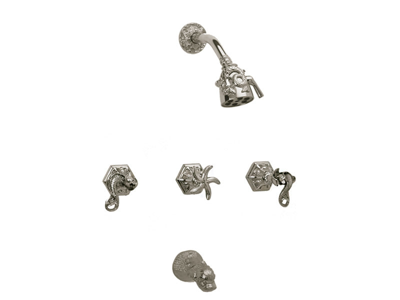 Three Handle Tub and Shower Set