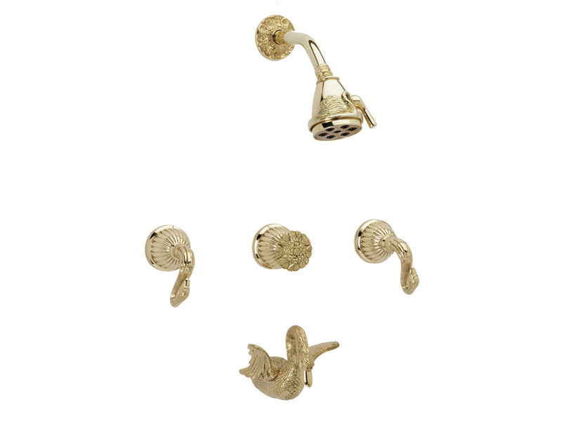 Three Handle Tub and Shower Set