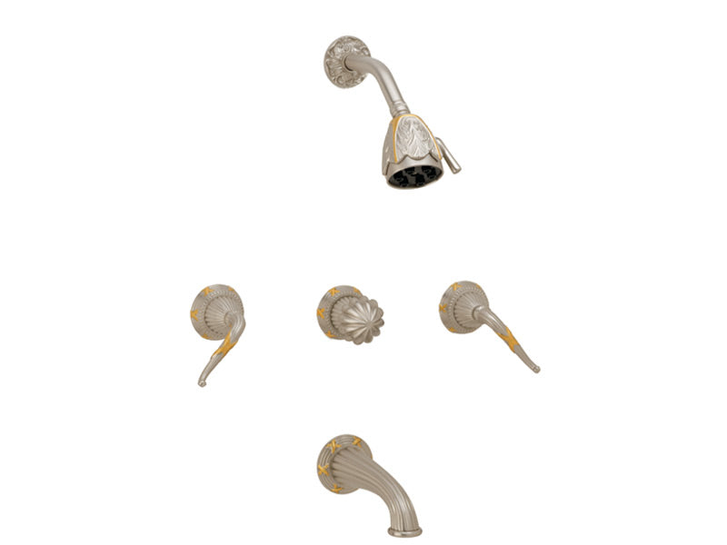 RIBBON & REED Three Handle Tub and Shower Set Lever Handles K2137