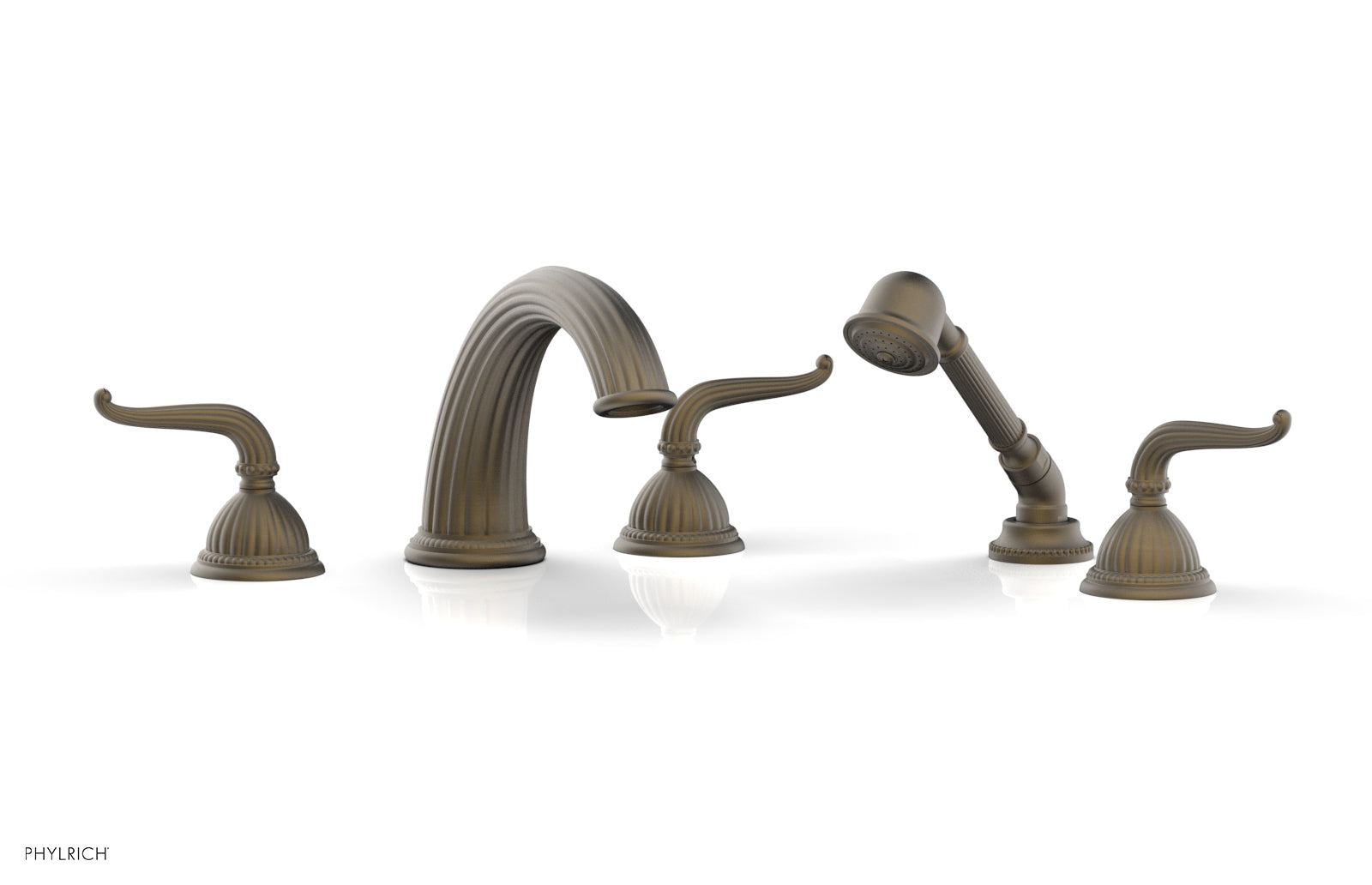 GEORGIAN & BARCELONA Deck Tub Set with Hand Shower - Lever Handles K2141P1