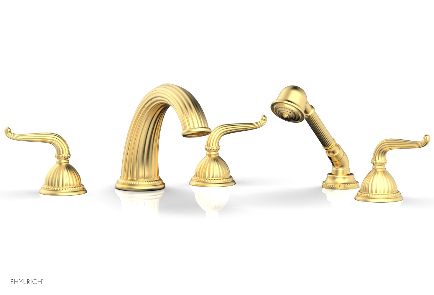 GEORGIAN & BARCELONA Deck Tub Set with Hand Shower - Lever Handles K2141P1