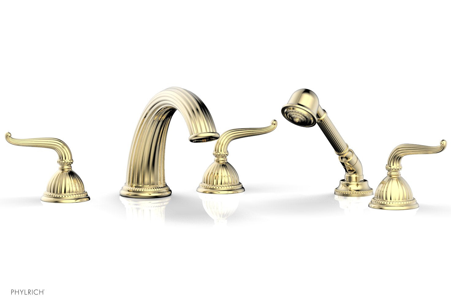 GEORGIAN & BARCELONA Deck Tub Set with Hand Shower - Lever Handles K2141P1